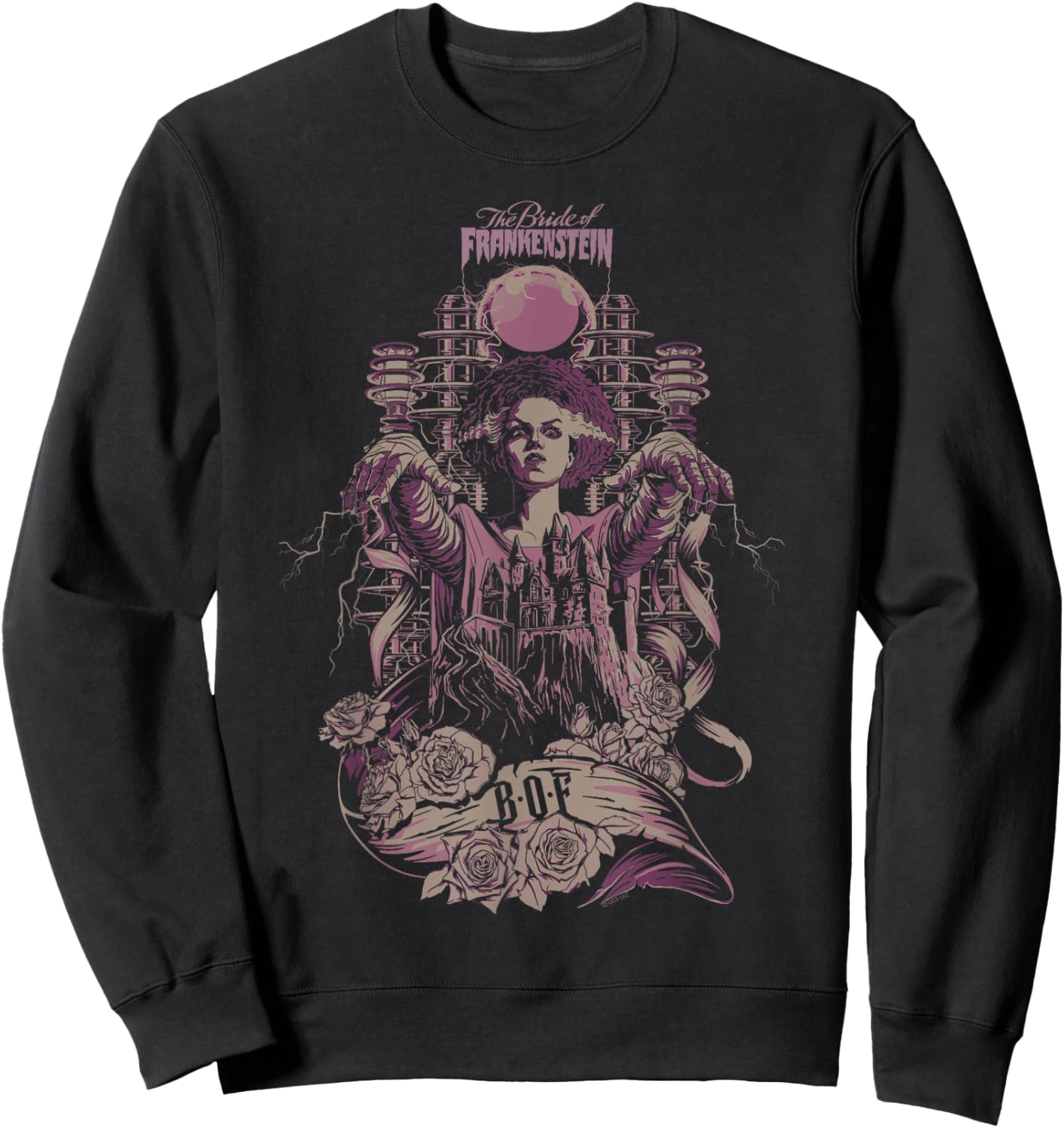 Universal Monsters Bride Of Frankenstein Vintage Sweatshirt - Sweatshirt | Black