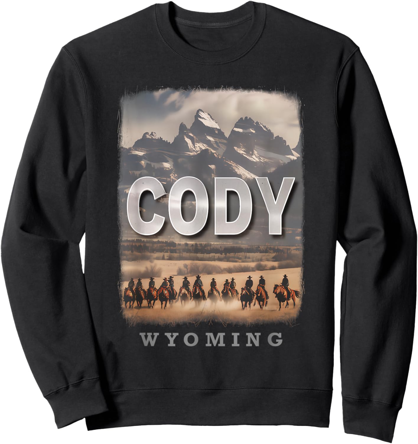Cody Wyoming WY Wild West Adventure SD210 Sweatshirt - Sweatshirt | Black