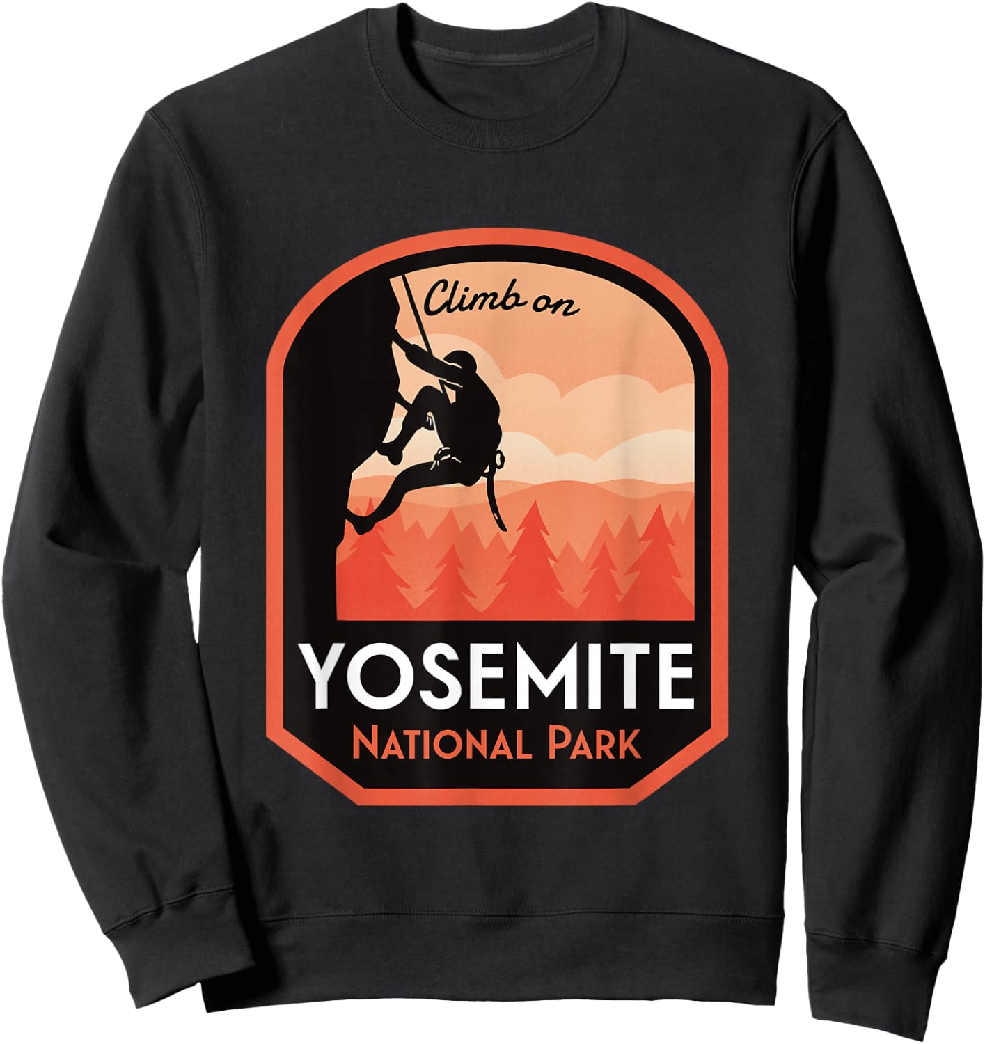 Yosemite National Park Rock Climbing Sweatshirt - Sweatshirt | Black