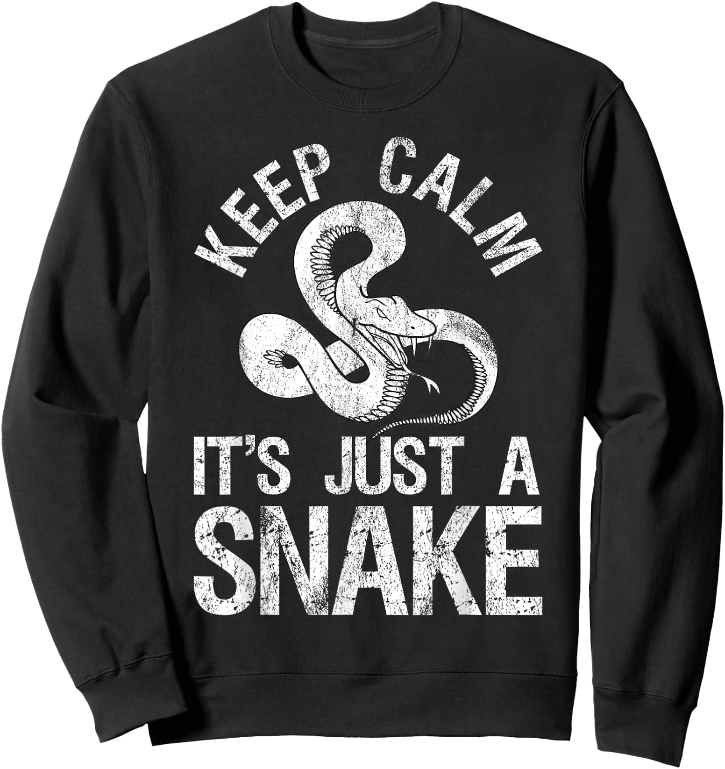 Keep Calm It's Just A Snake Sweatshirt - Sweatshirt | Black