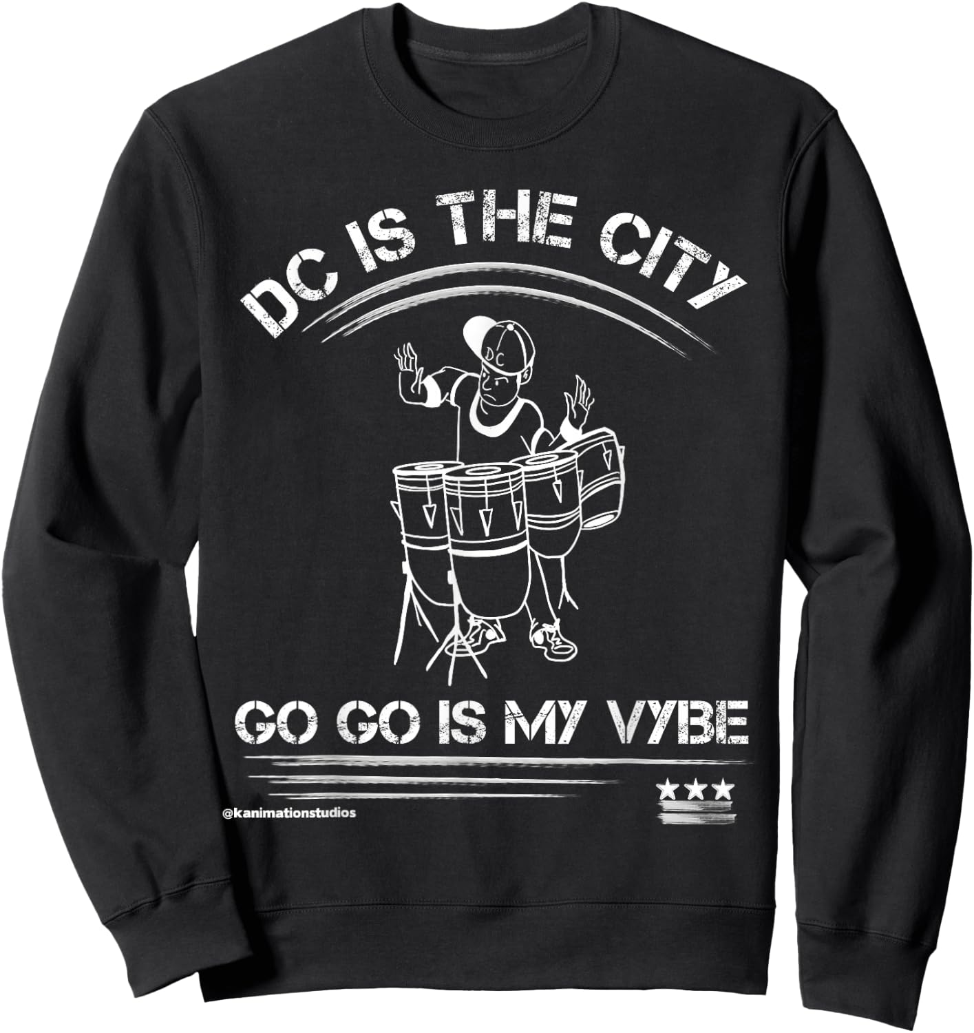 Washington DC is the City Go Go is my Vybe Music Sweatshirt - Sweatshirt | Black