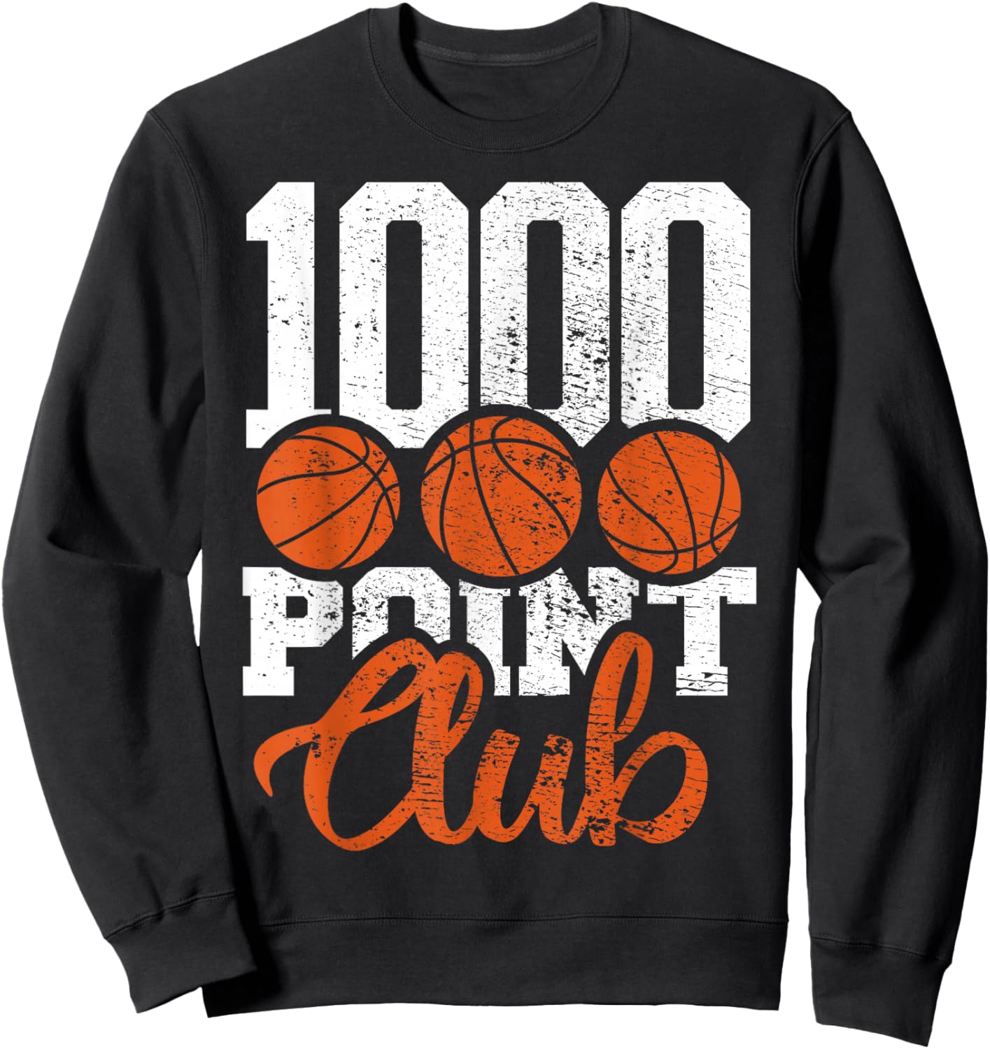 1000 Points Basketball Club Scorer Squad Basketball Player Sweatshirt - Sweatshirt | Black