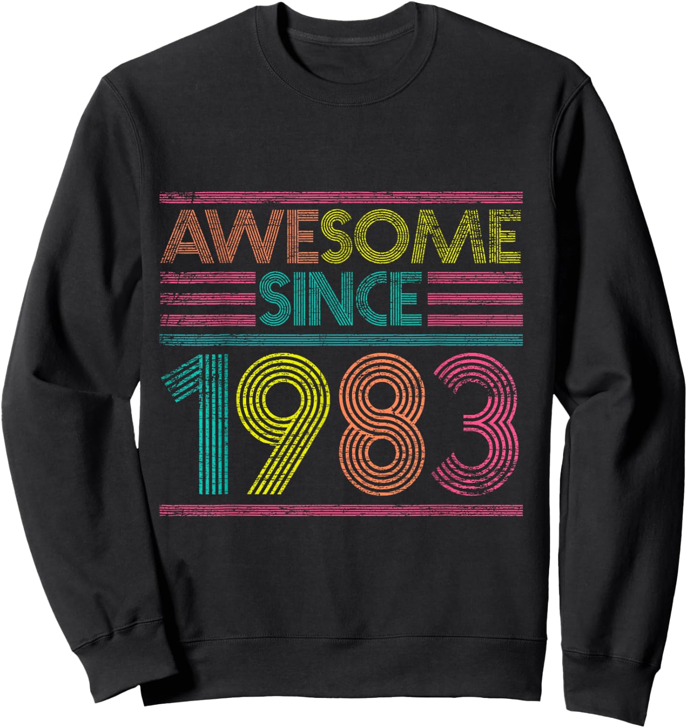 Awesome Since 1983 42nd Birthday Gifts 42 Years Old Sweatshirt - Sweatshirt | Black