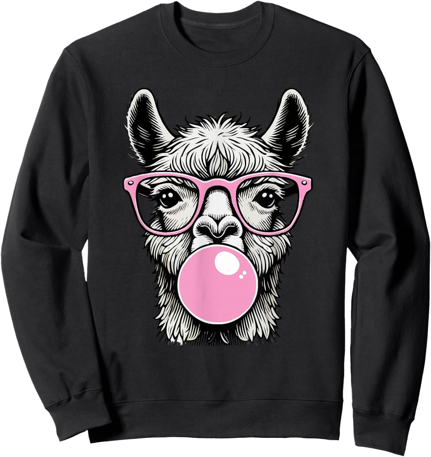 Cute Llama Shirt Funny Llama Lovers Sweatshirt - Sweatshirt | Black