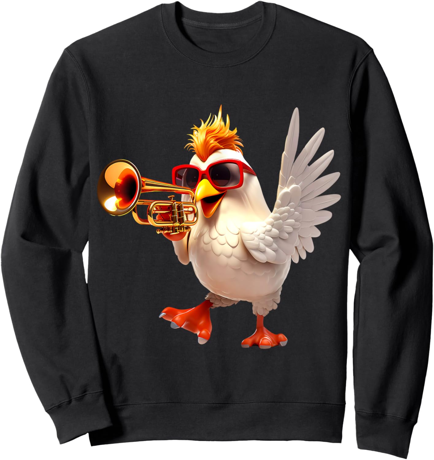 Chicken Trumpet Sweatshirt - Sweatshirt | Black