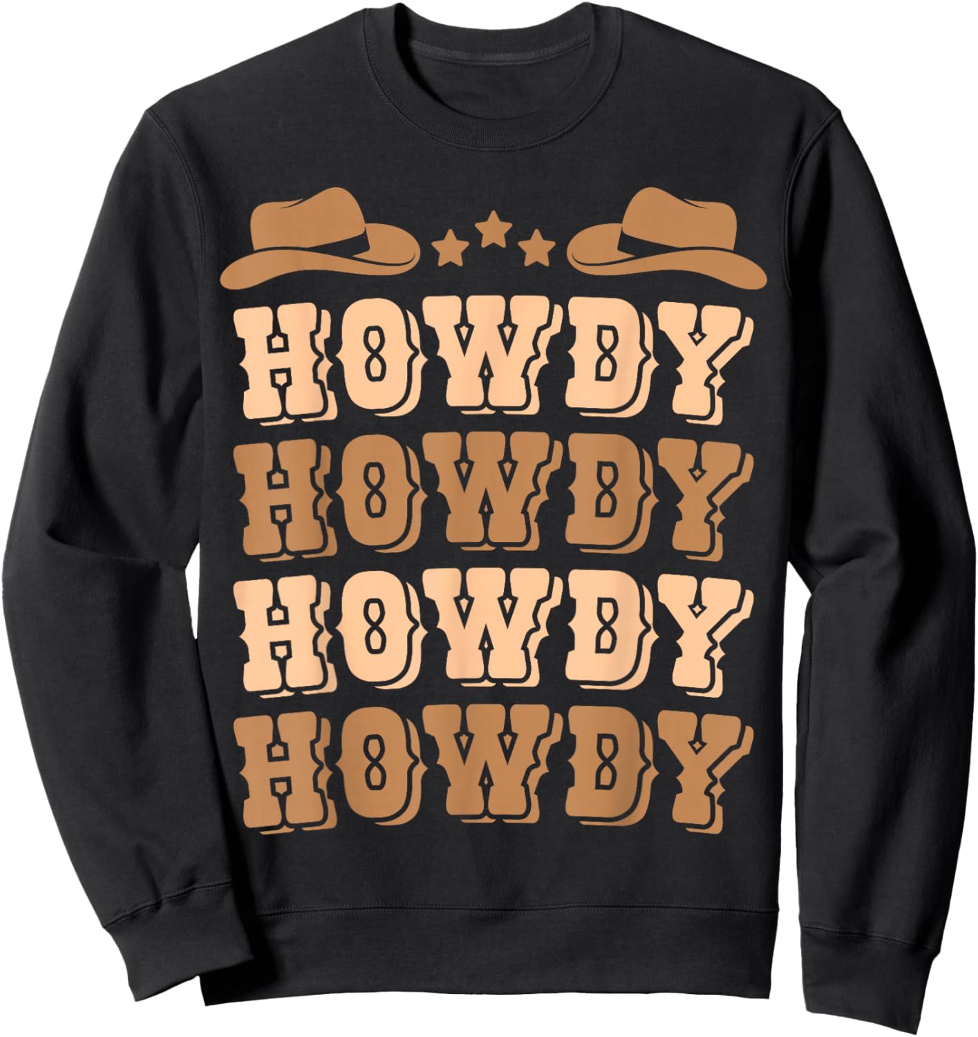Cute Cowboy Outfit Western Men's Cowboy Rodeo Cow Boys Howdy Sweatshirt - Sweatshirt | Black