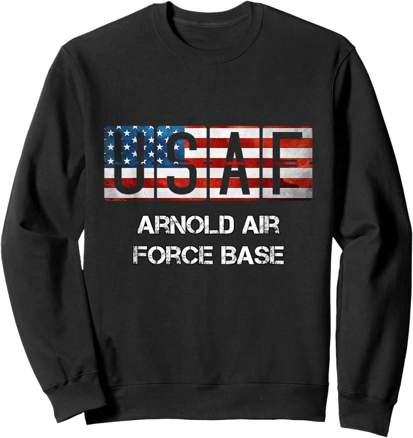Arnold Air Force Base Tennessee Distressed Sweatshirt - Sweatshirt | Black