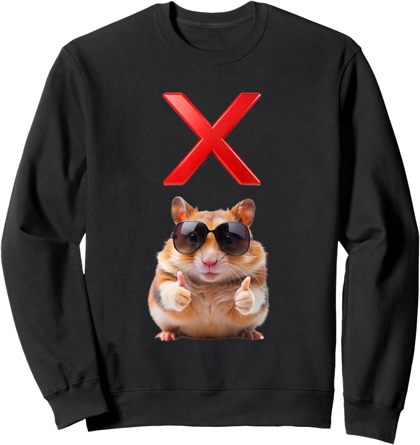 X Hamster für Leute die Witzig sind und gerne Lachen Sweatshirt - Sweatshirt | Black