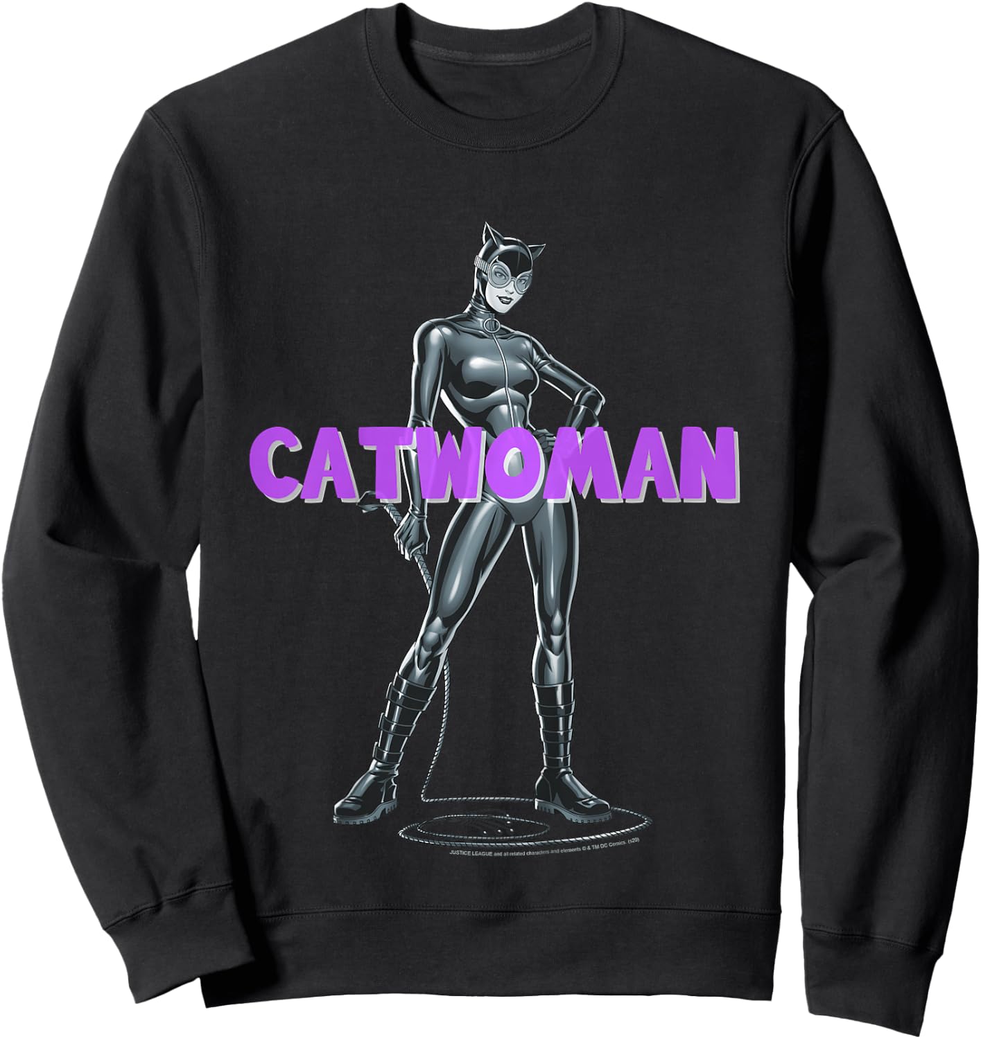 Kids DC Comics Catwoman Simple Portrait Sweatshirt - Sweatshirt | Black