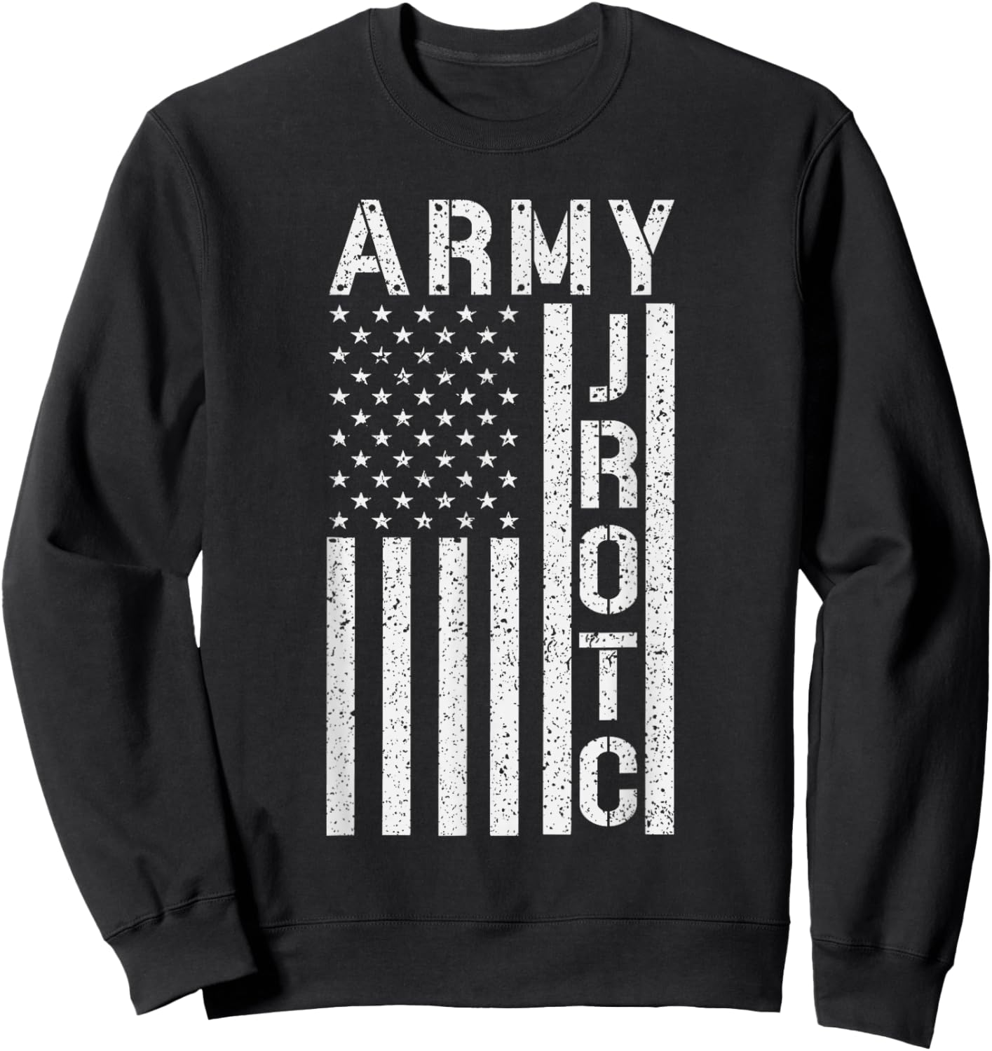 Army JROTC US Army Junior ROTC United State Flag JROTC Cadet Sweatshirt - Sweatshirt | Black
