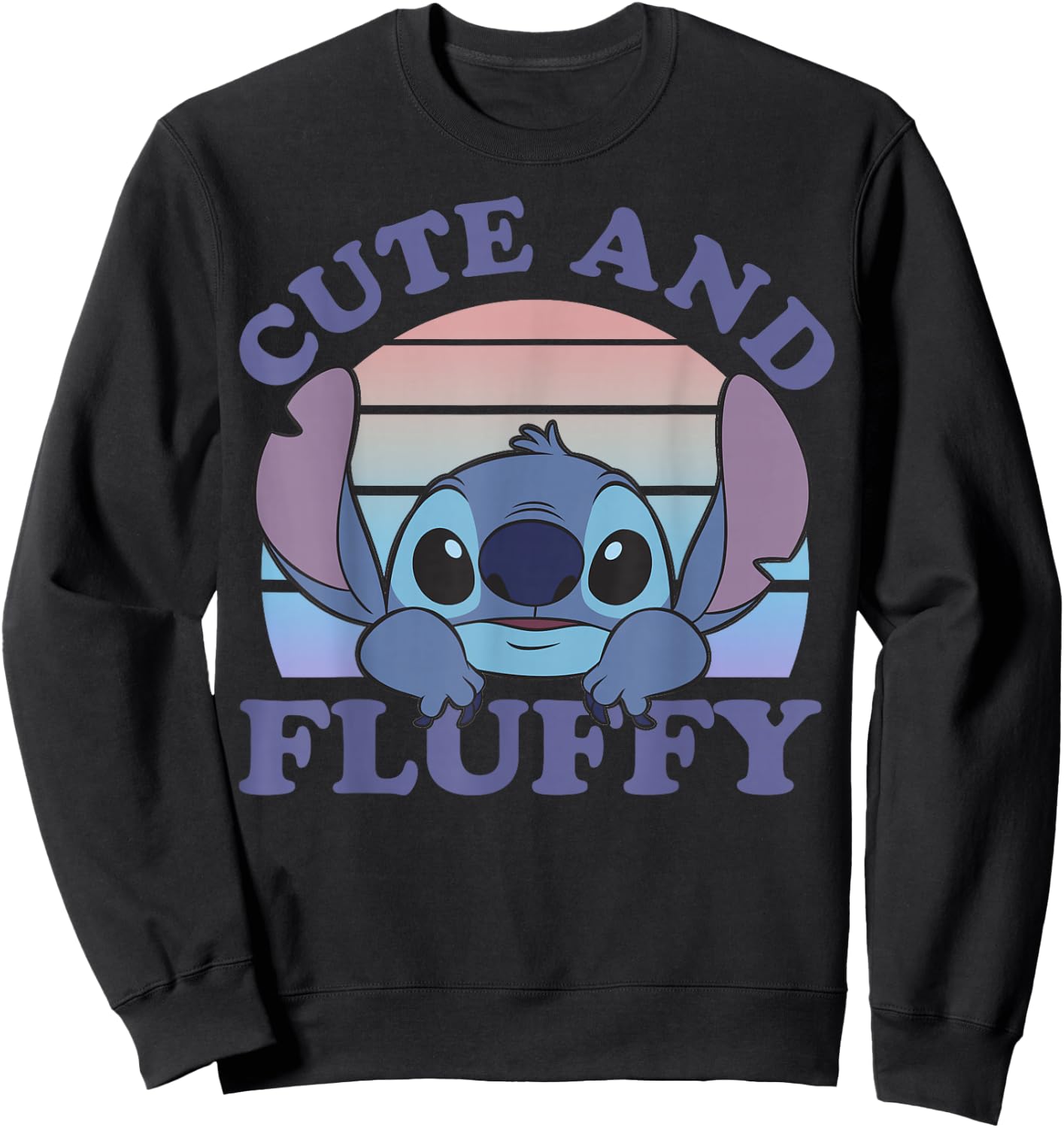 Disney Lilo & Stitch 626 Stitch Day Cute and Fluffy Portrait Sweatshirt - Sweatshirt | Black