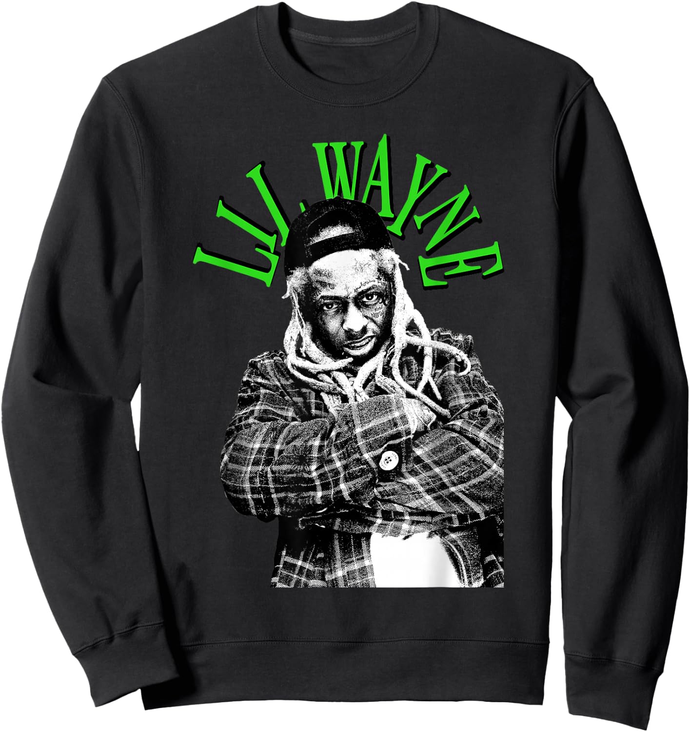 Lil Wayne Green Photo Sweatshirt - Sweatshirt | Black