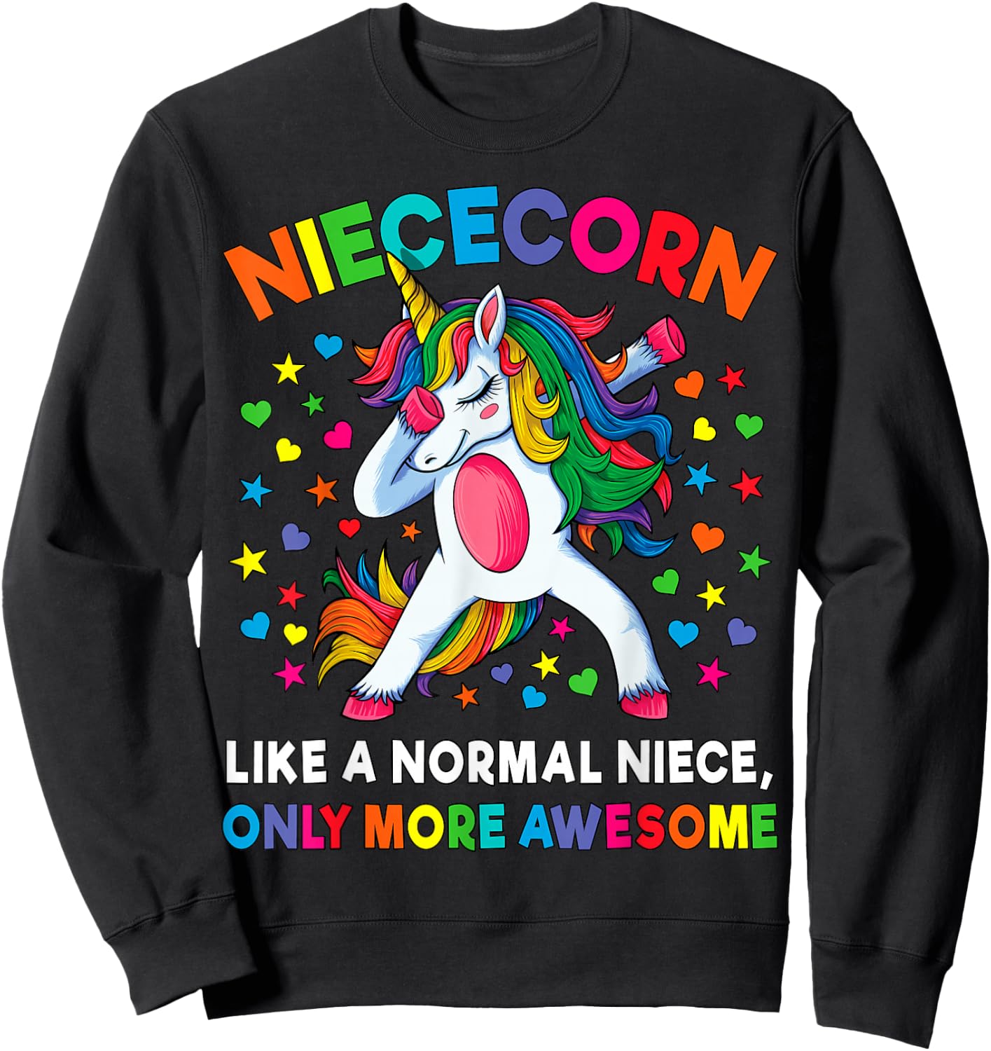 Niececorn Niece Unicorn Women's Gift Sweatshirt - Sweatshirt | Black