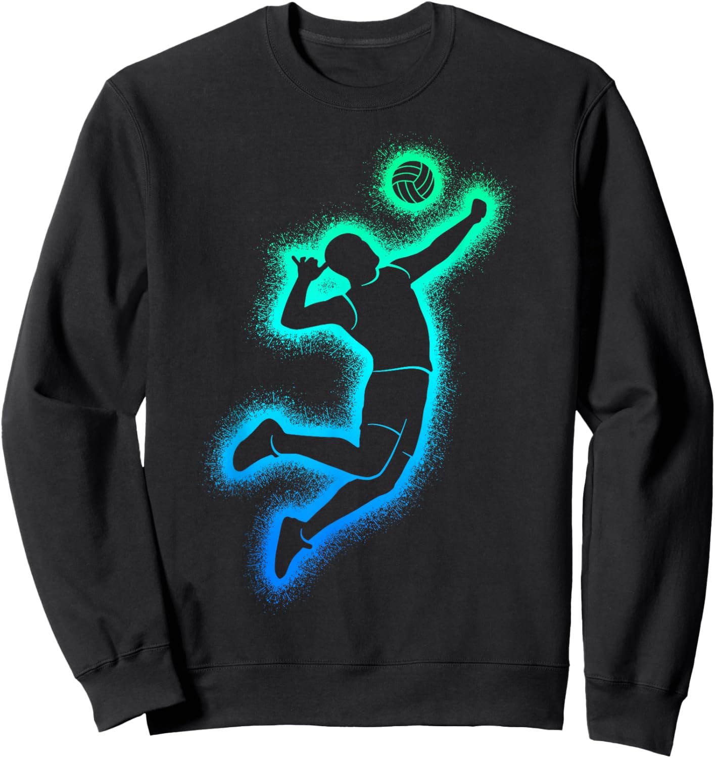 Volleyball Spieler Männer Jungen Volleyballer Sweatshirt - Sweatshirt | Black