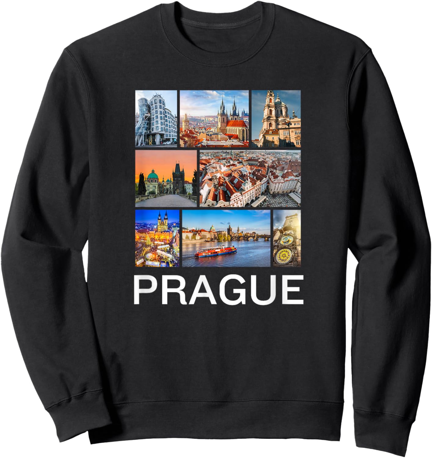 Prague Czech Republic Souvenir Prague Sweatshirt - Sweatshirt | Black