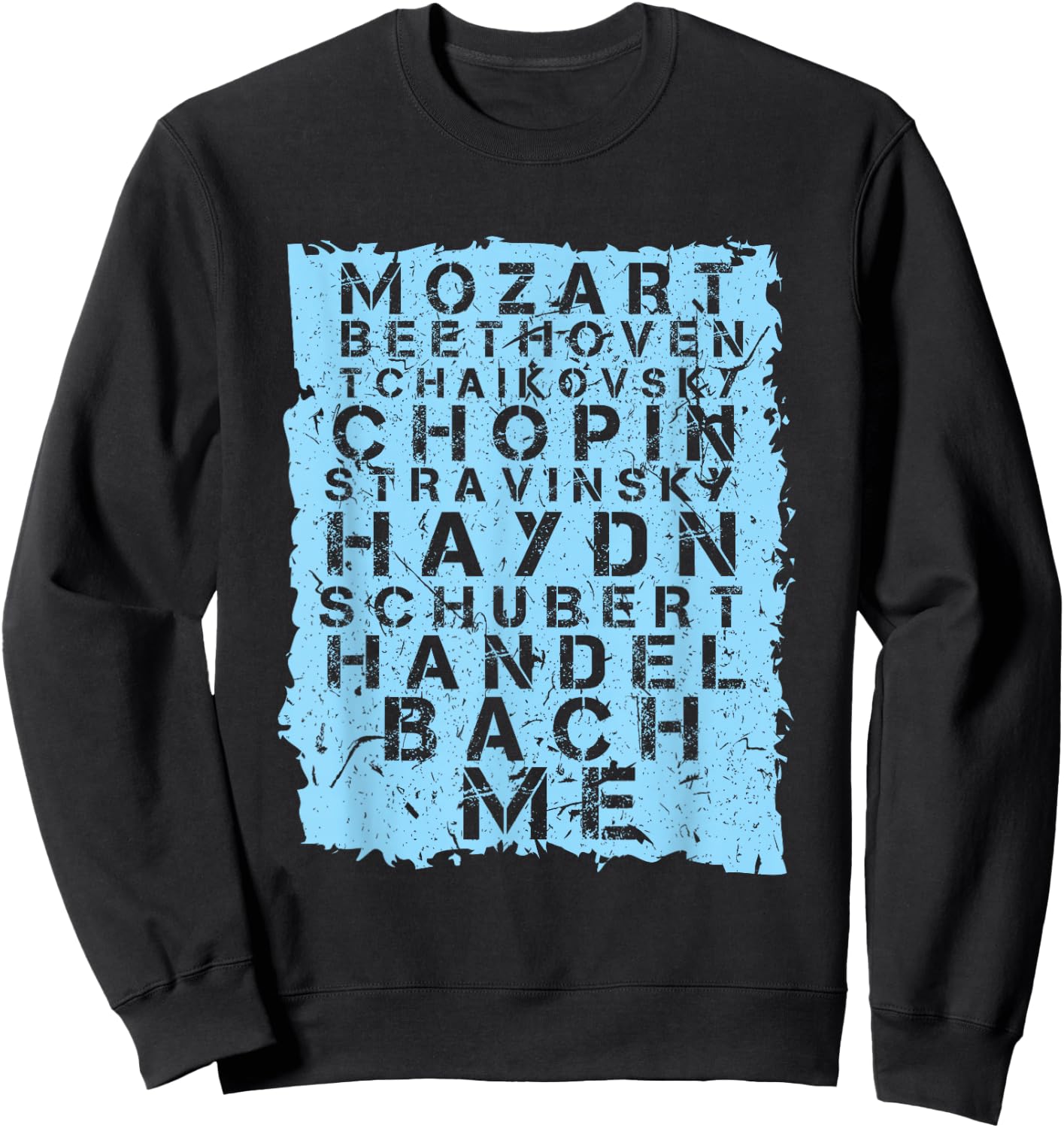 Famous Classical Music Composer Gift Musician Mozart Sweatshirt - Sweatshirt | Black
