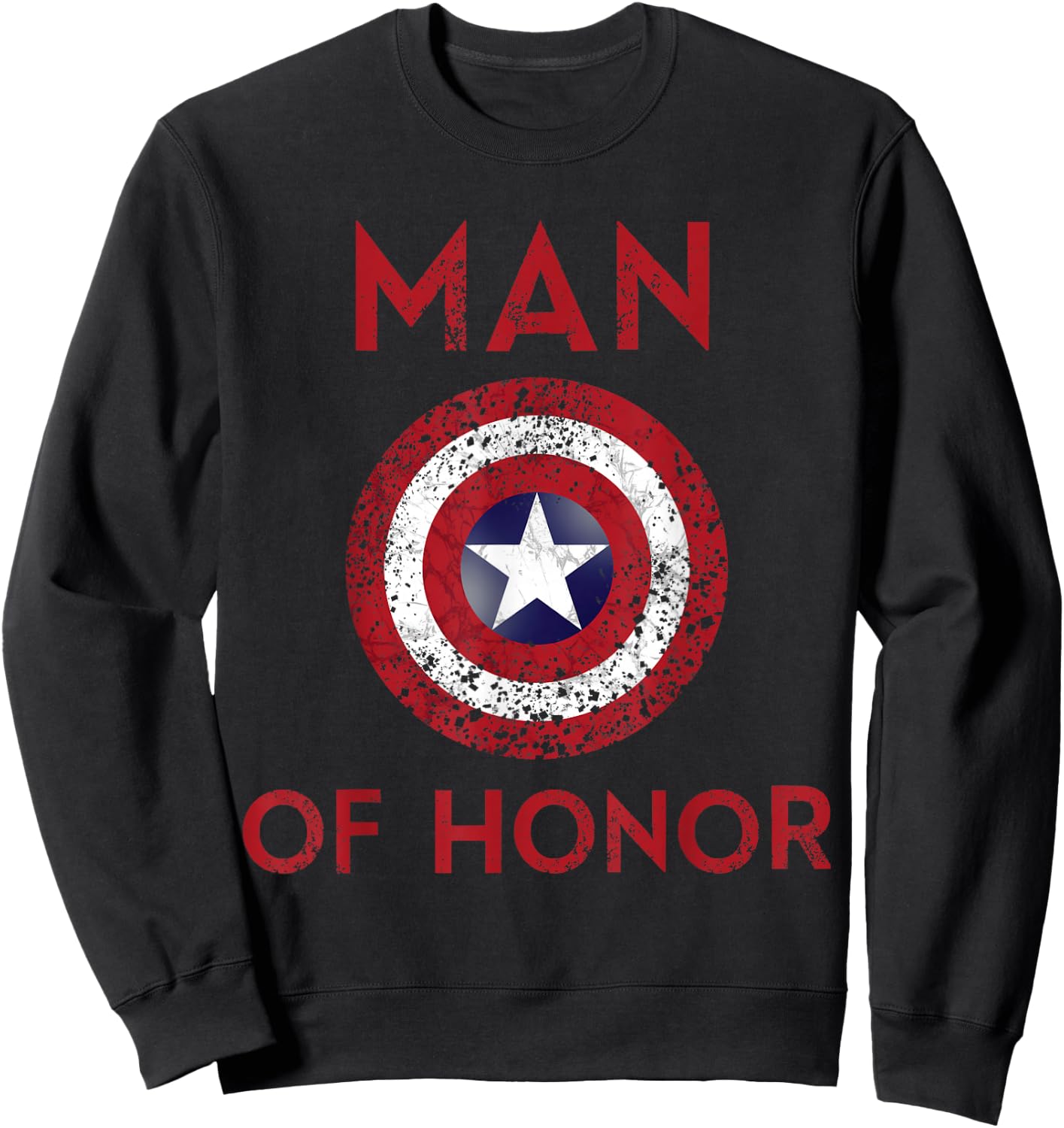 Man of Honor Wedding Groom Couples Marriage Sweatshirt - Sweatshirt | Black