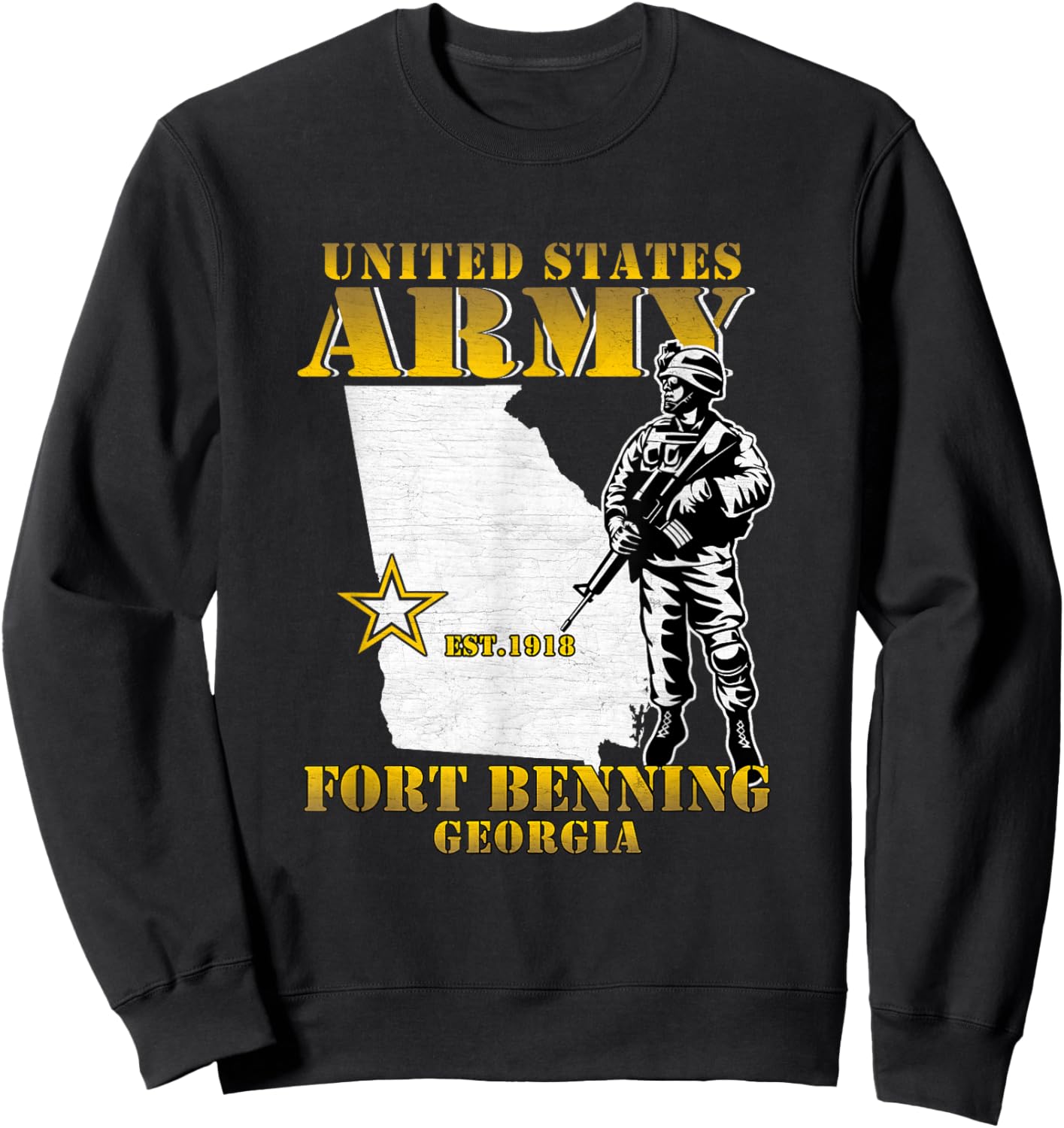 Ft Benning Us Army Base Fort Benning Georgia Ga Sand Hill Sweatshirt - Sweatshirt | Black