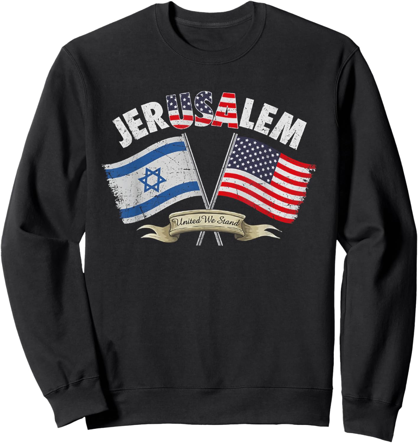 Jerusalem United We Stand Sweatshirt - Sweatshirt | Black