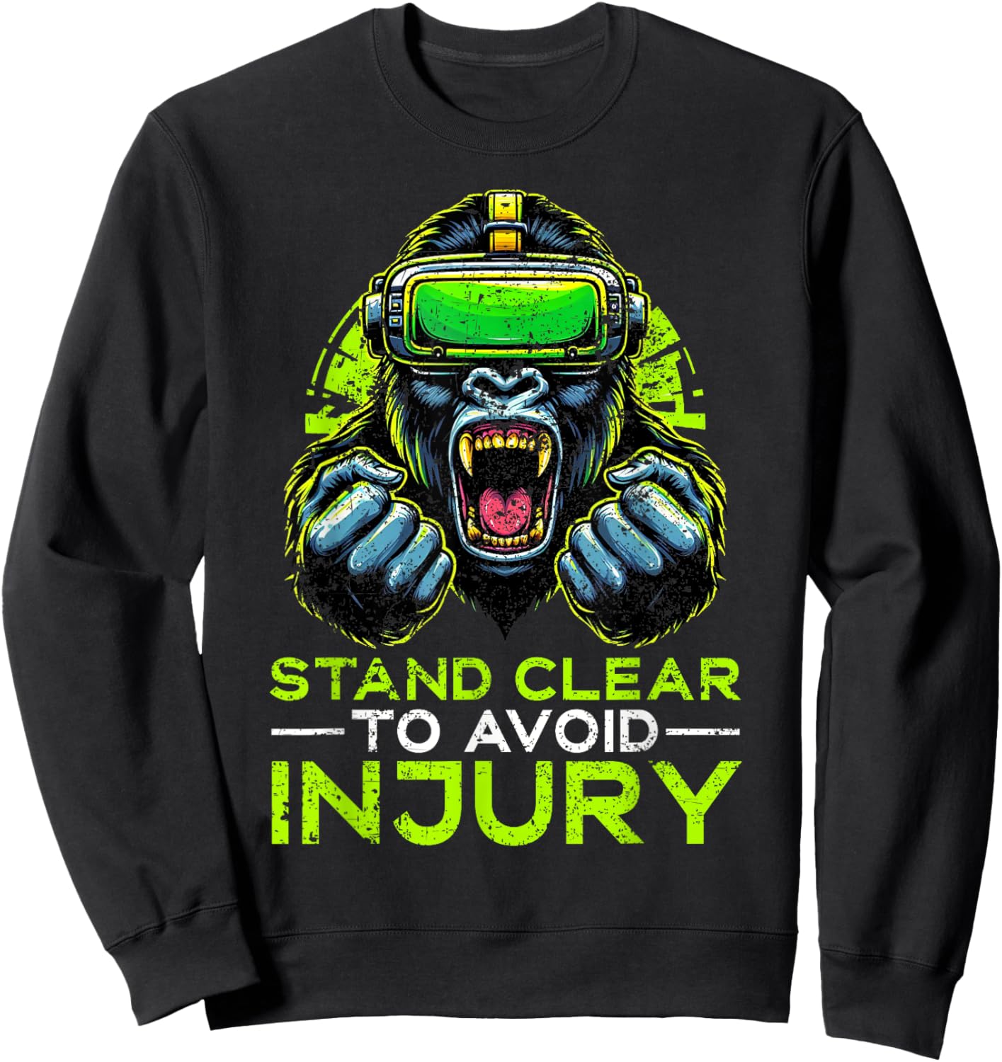 Gorilla VR Gamer Virtual Reality Headset Monkeys Sweatshirt - Sweatshirt | Black
