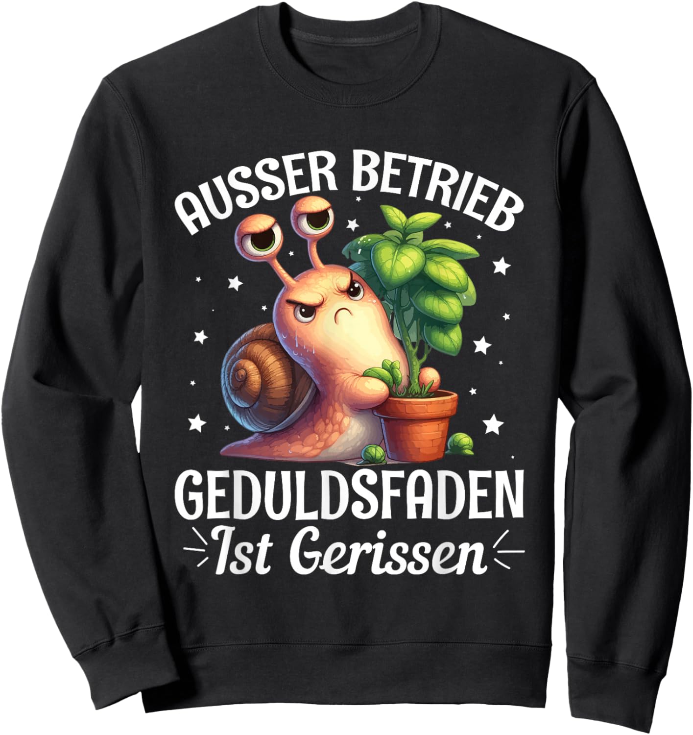 Ausser Betrieb Geduldsfaden Gerissen Schnecke Lustig Spruch Sweatshirt - Sweatshirt | Black