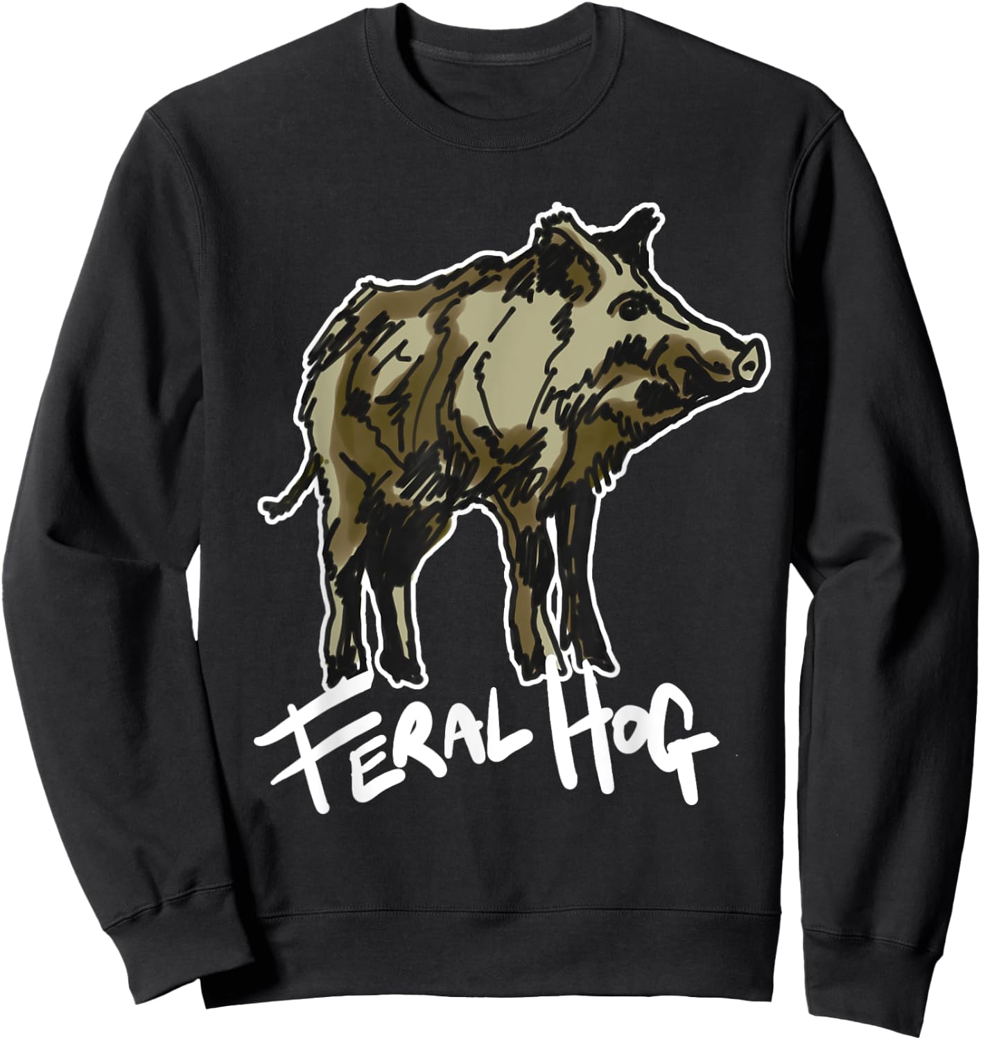 Feral Hog Meme Sweatshirt - Sweatshirt | Black