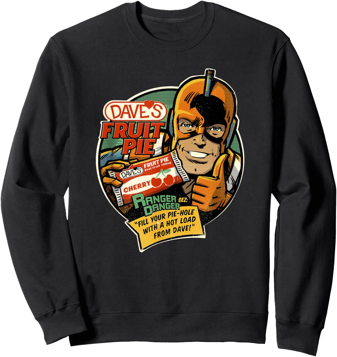 Clerks III Dave's Fruit Pie Ranger Danger Vintage Sweatshirt - Sweatshirt | Black