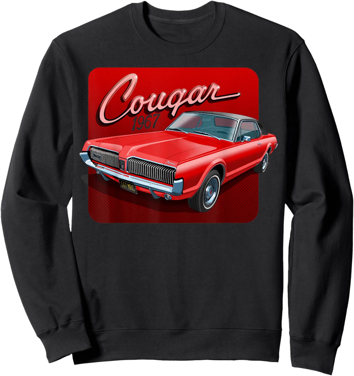 1967 Mercury classic Cougar Vinatge cars Sweatshirt - Sweatshirt | Black