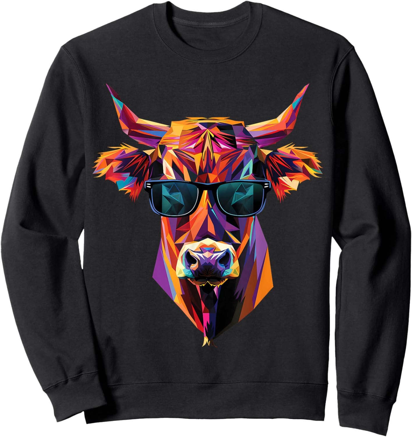 Lunettes de soleil pour éleveur de vache, papa, maman, bovins limousins Sweatshirt - Sweatshirt | Black