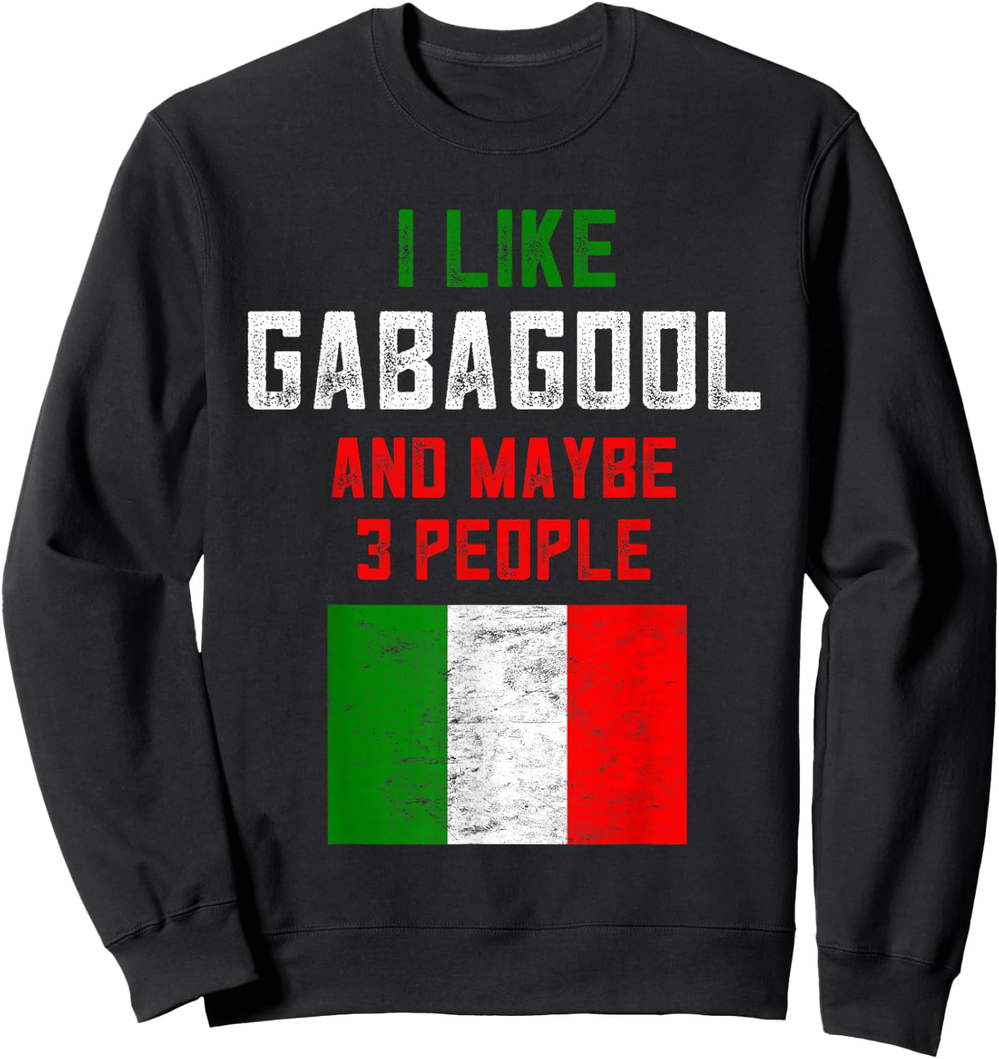 Gabagool Shirt Men New Jersey Meat Lover Italian Capicola Sweatshirt - Sweatshirt | Black