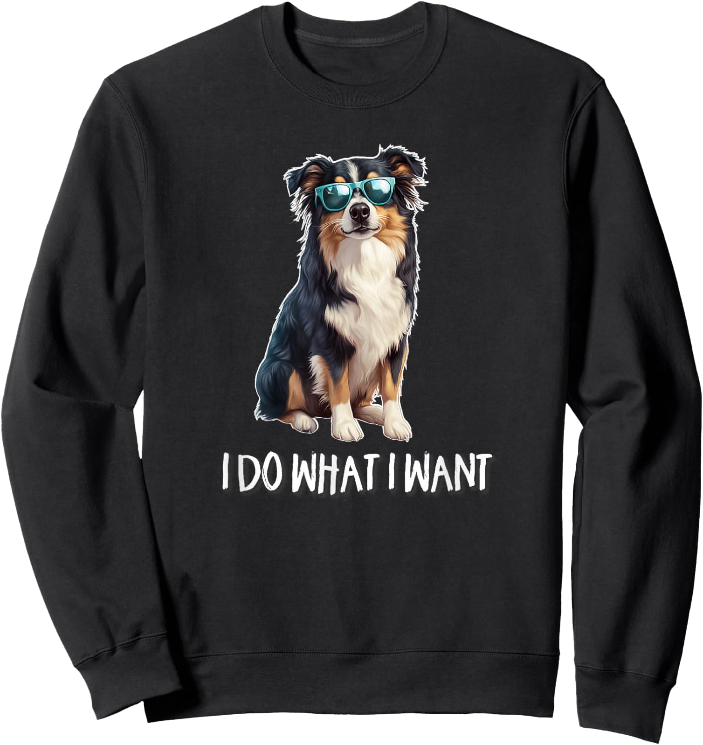 Funny I Do What I Want Australian Shepherd Lover Sweatshirt - Sweatshirt | Black