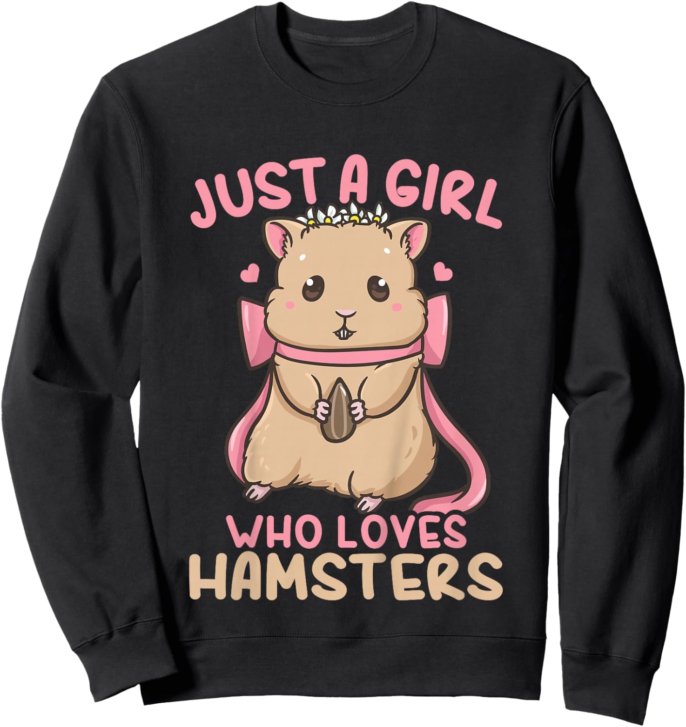 Kids Hamster Just A Girl Who Loves Hamsters Sweatshirt - Sweatshirt | Black