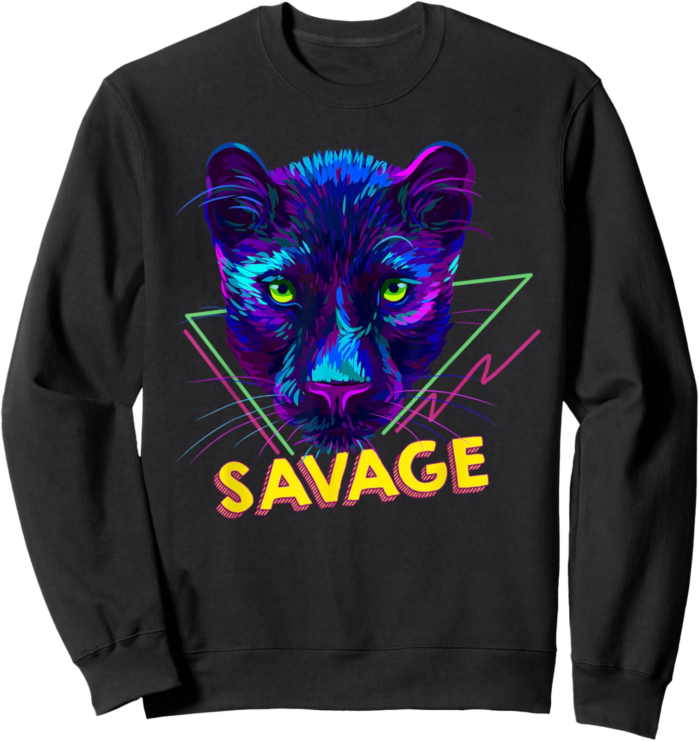 Savage - Abstract Multicolor Panther Sweatshirt - Sweatshirt | Black