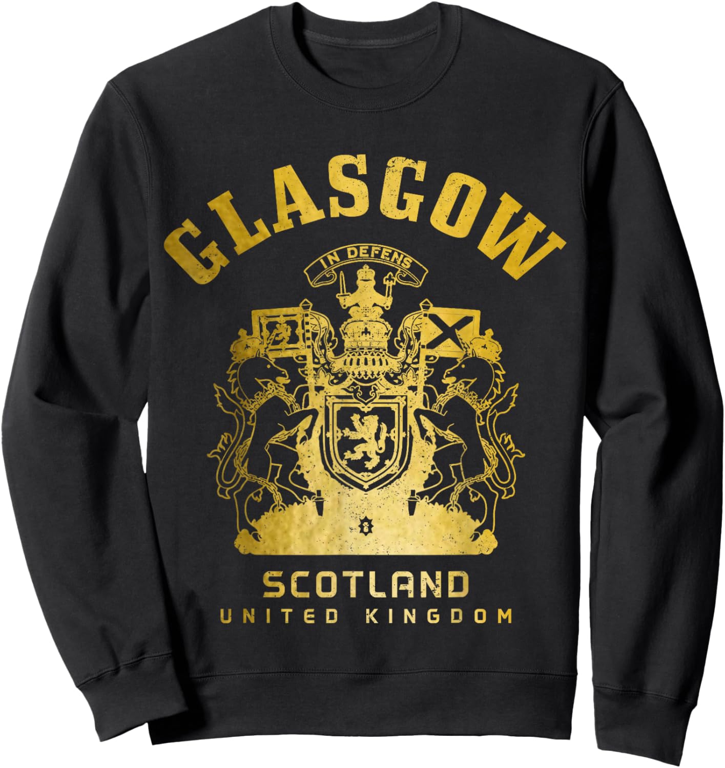 Glasgow Scotland UK Vintage Scottish Sweatshirt - Sweatshirt | Black