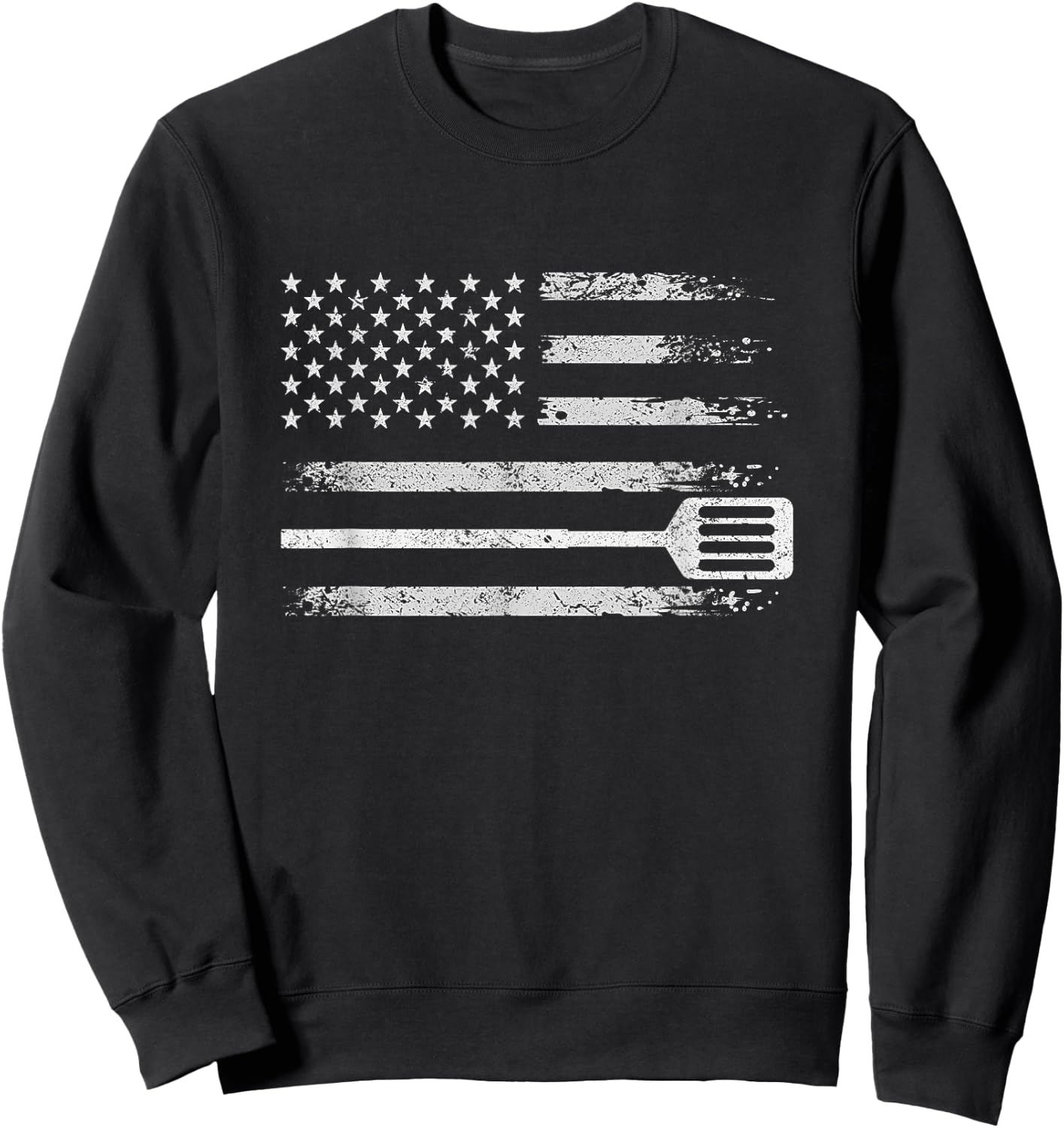 School Cafeteria Amrican Flag - Lunch Lady Sweatshirt - Sweatshirt | Black