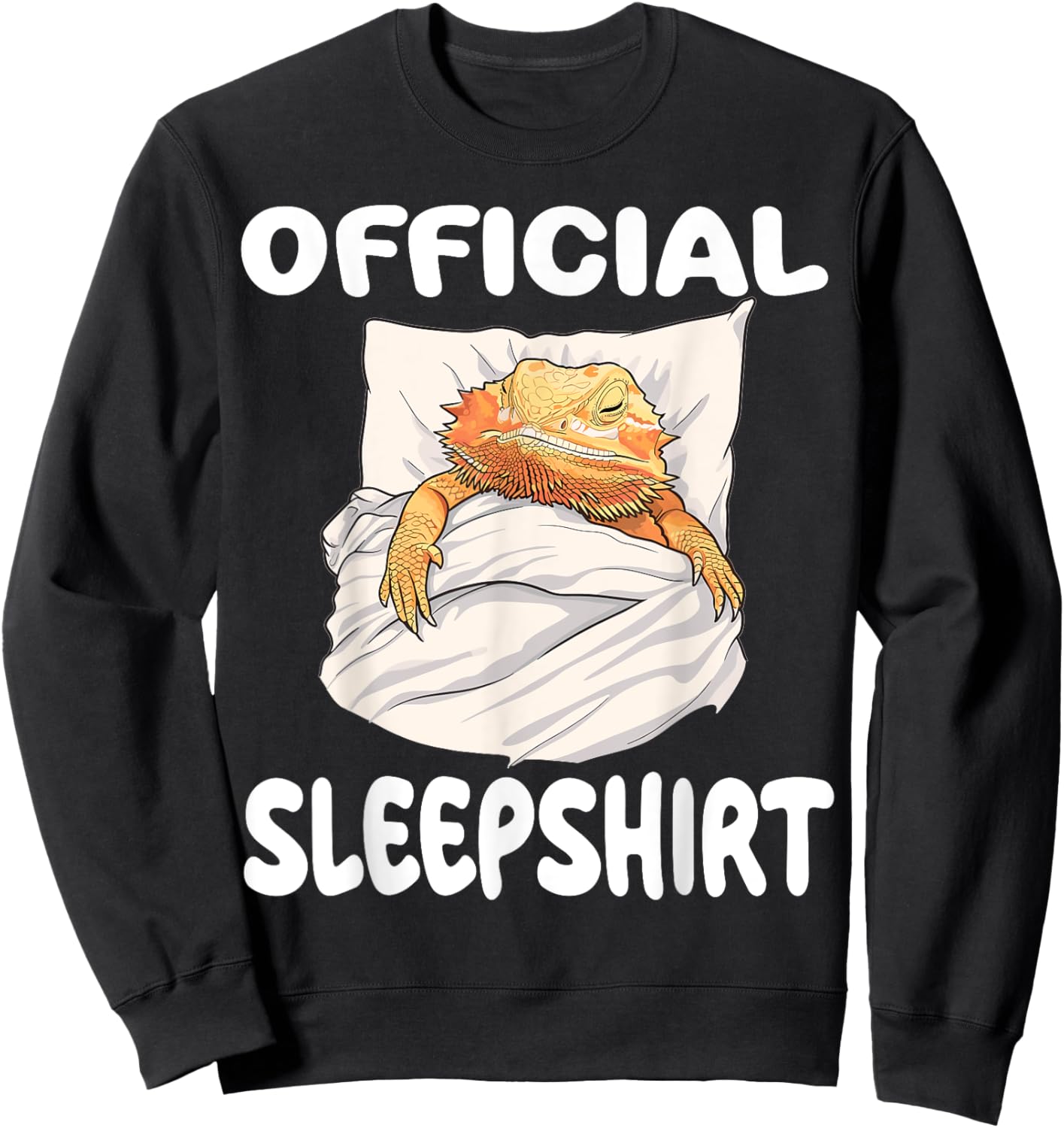 Bearded Dragon Official Sleepshirt Pajamas Nightgown Sweatshirt - Sweatshirt | Black