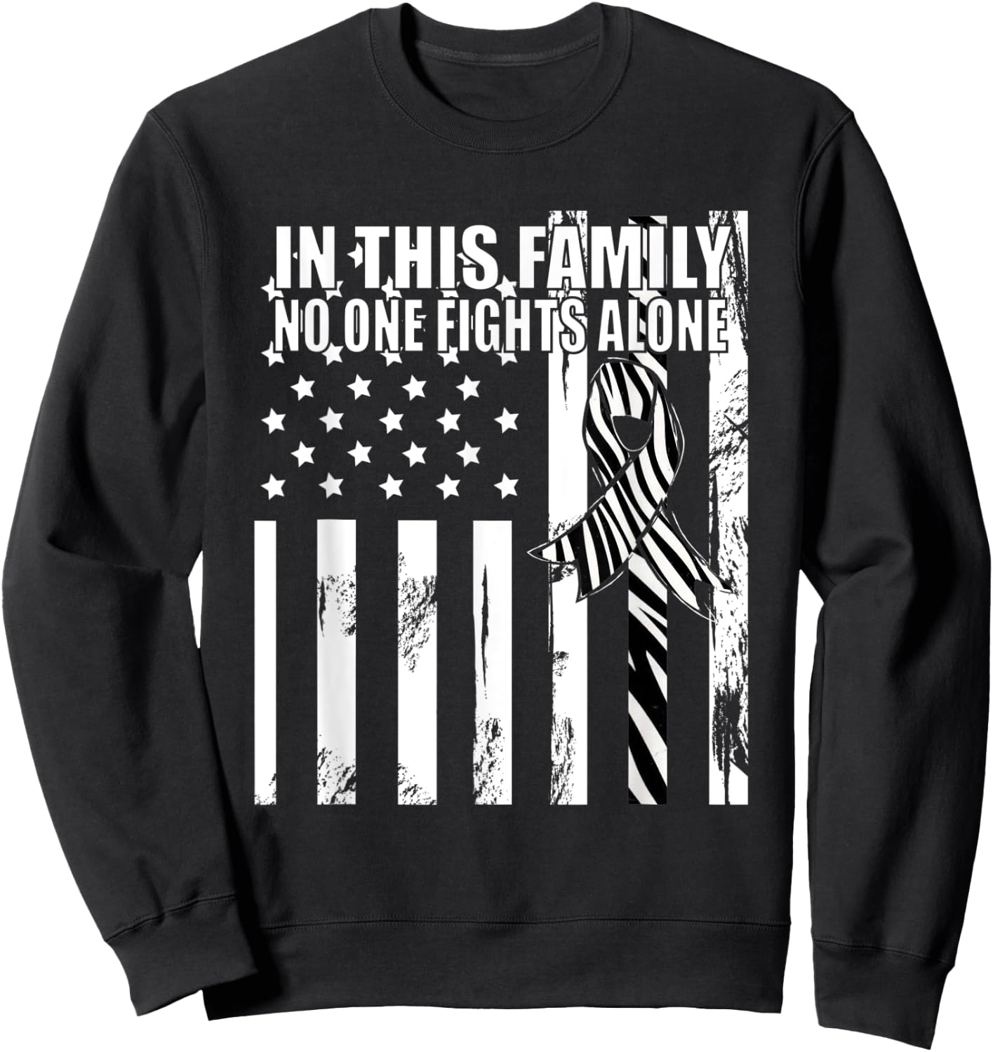 Ehlers Danlos Syndrome Hypermobility Ribbon. Sweatshirt - Sweatshirt | Black