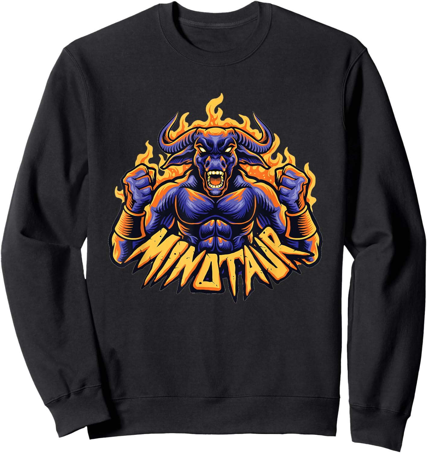 The mythological minotaurus mascot Sweatshirt - Sweatshirt | Black
