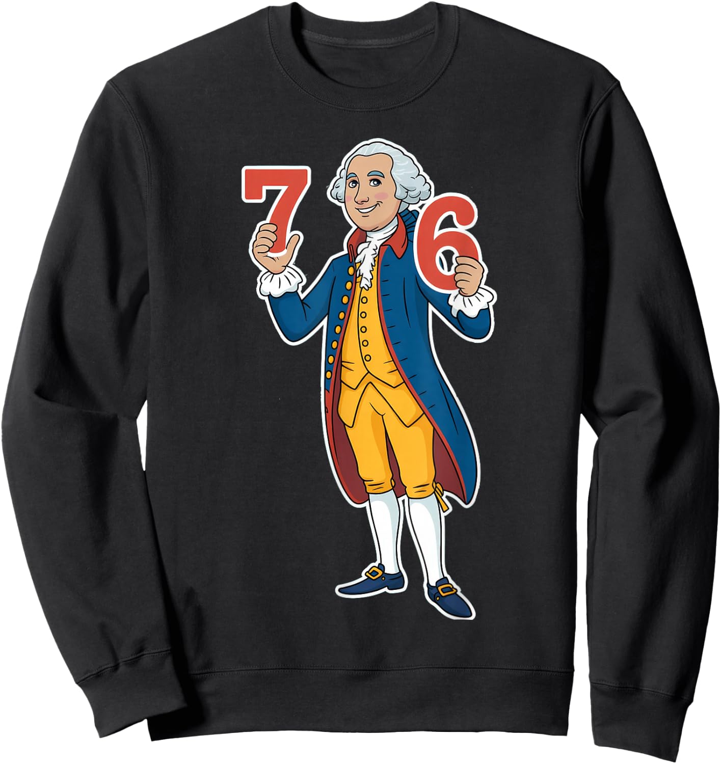 6-7 7-6 George Washington Six Seven American Sweatshirt - Sweatshirt | Black