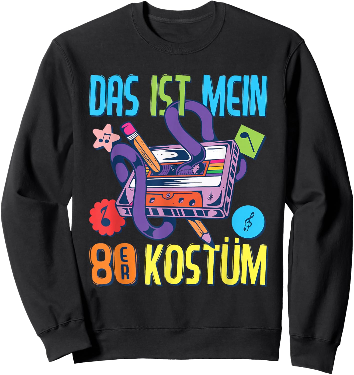 Das ist Mein 80er Kostüm 80er Jahre Outfit Damen Herren 1980 Sweatshirt - Sweatshirt | Black