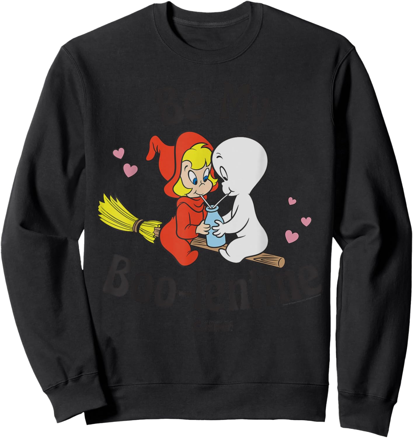 Casper The Friendly Ghost Valentine's Day Boo-lentine Sweatshirt - Sweatshirt | Black