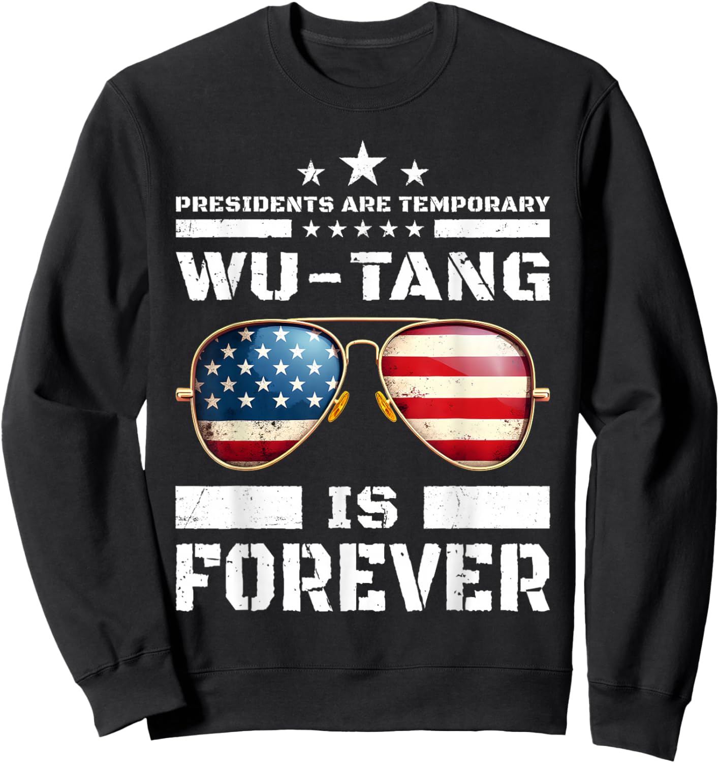 Funny Forever Presidents are Temporary 2024 Sweatshirt - Sweatshirt | Black