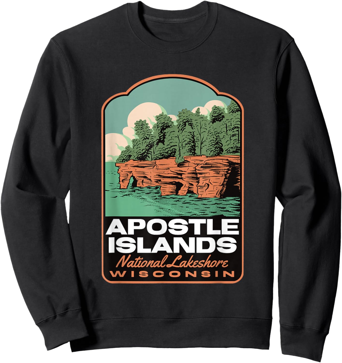 Apostle Islands Wisconsin Sweatshirt - Sweatshirt | Black