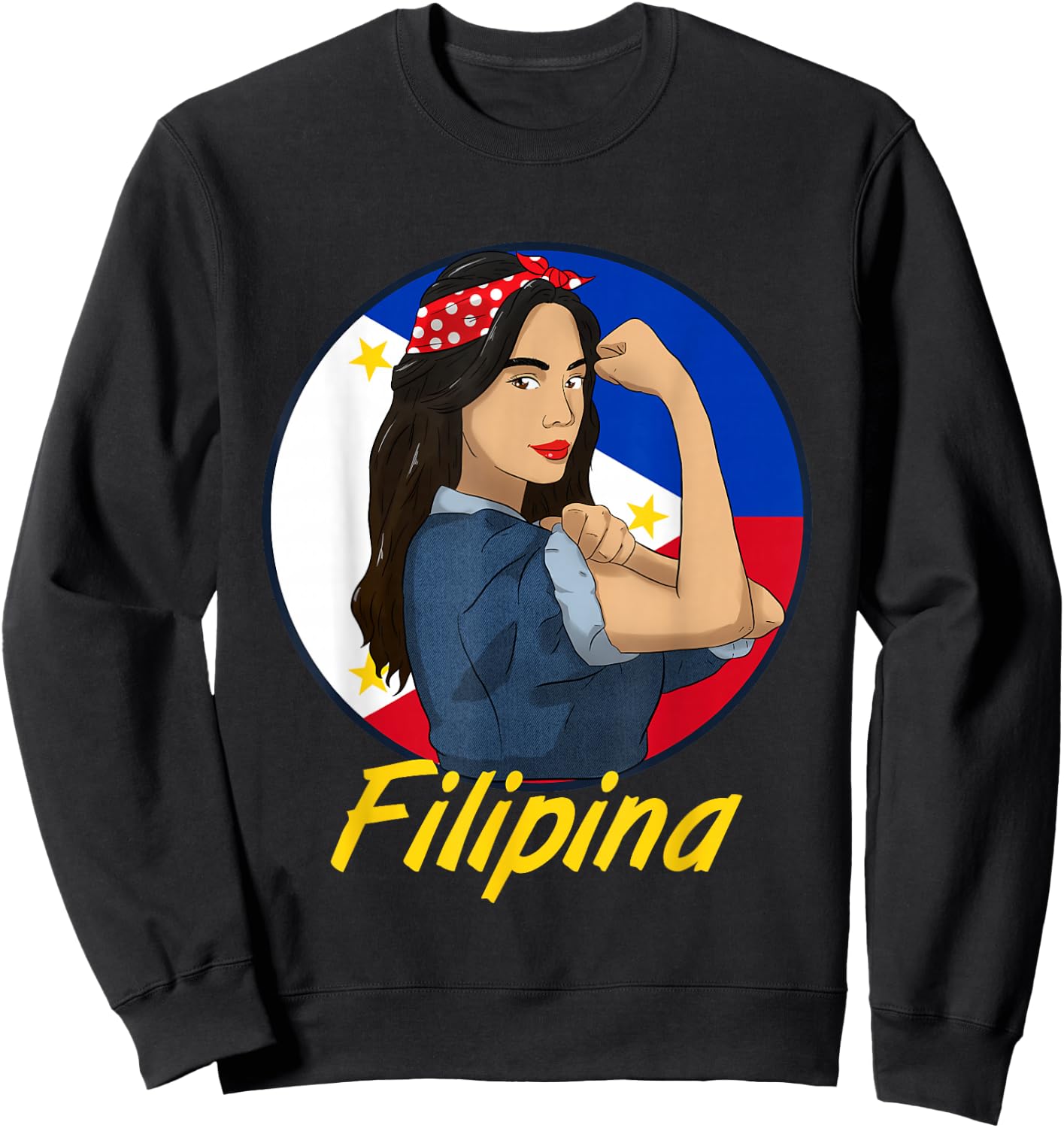 Philippines Flag Day Pinay Filipina Filipino Girl Sweatshirt - Sweatshirt | Black