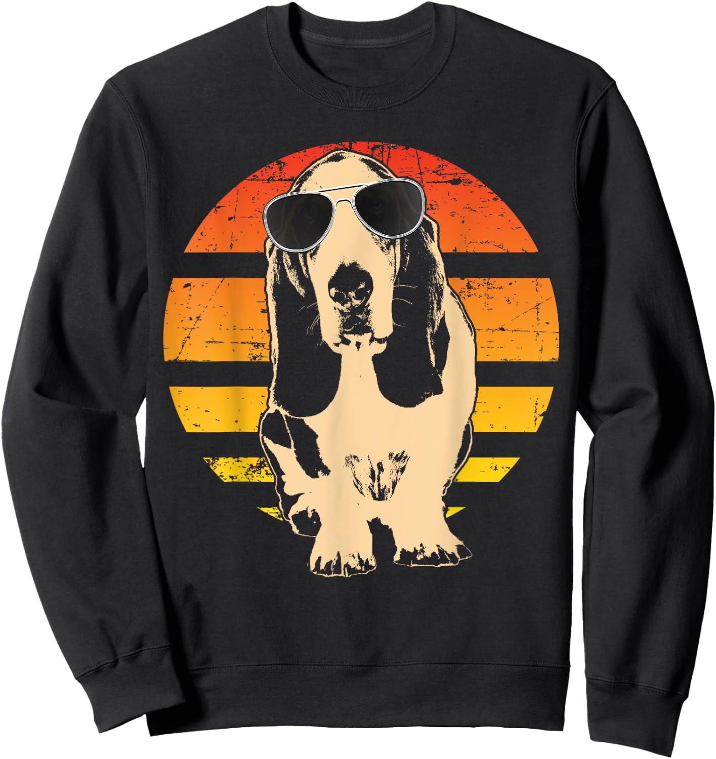 99 Gifts Basset Hound Dog -Adults Black Small Sweatshirt - Sweatshirt | Black