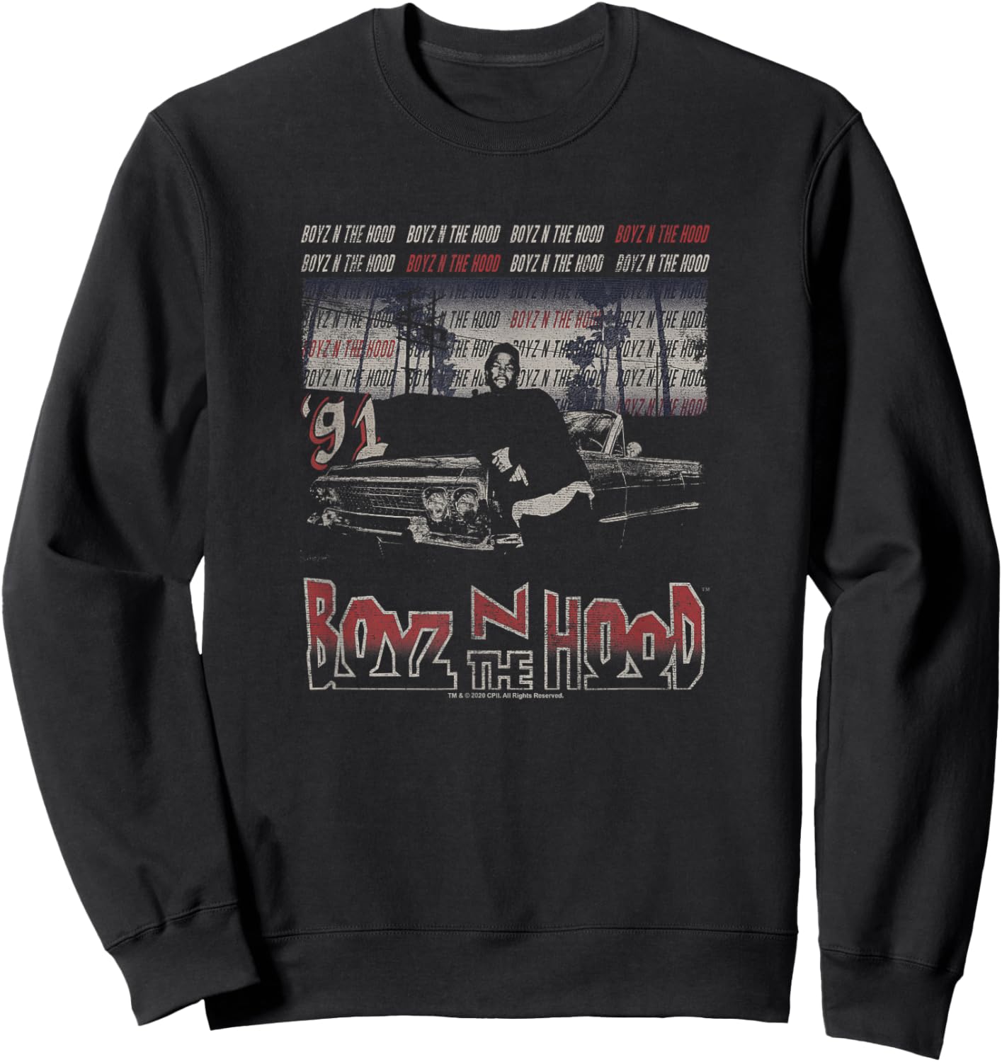 Boyz N The Hood Ice Cube and Car '91 Photo Sweatshirt - Sweatshirt | Black
