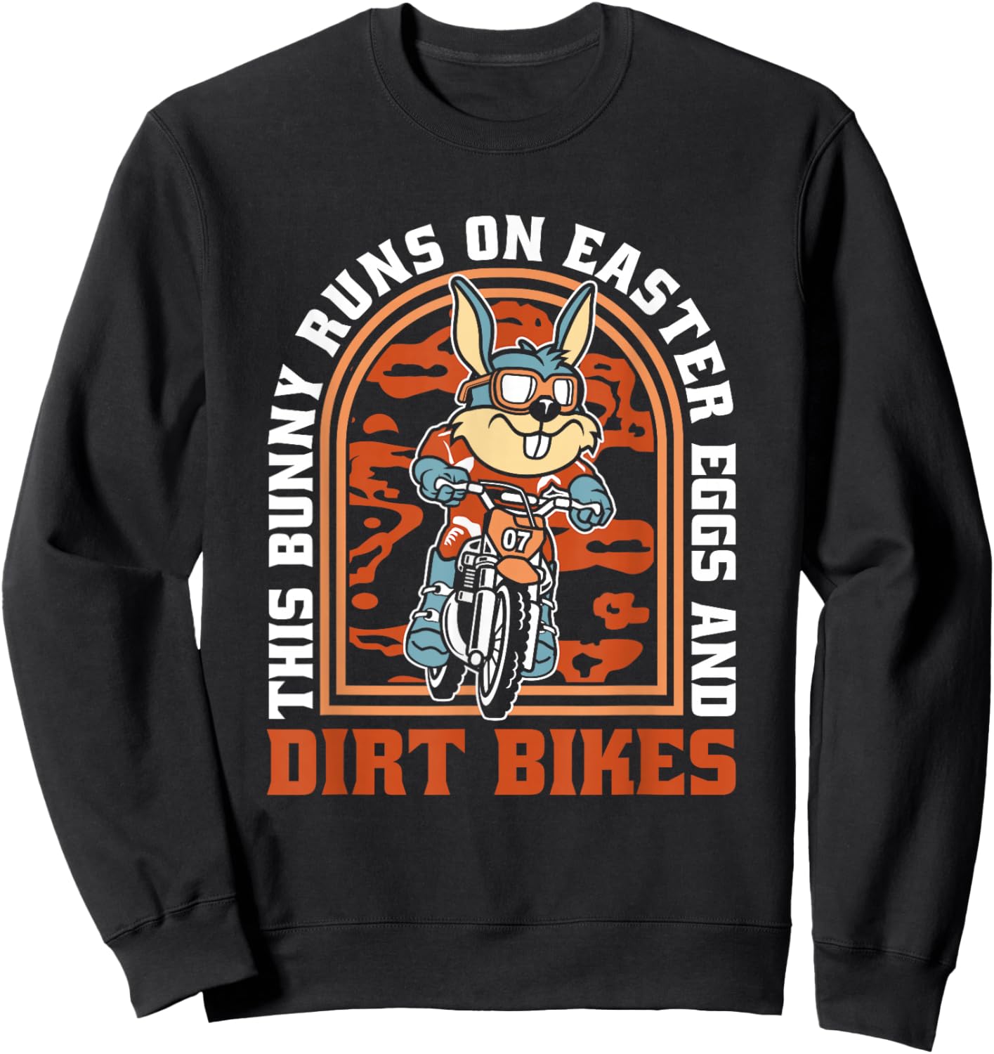 MX Motocross Rabbit Motorcycle Dirt Bike – Biker Dirt Bike Sweatshirt - Sweatshirt | Black