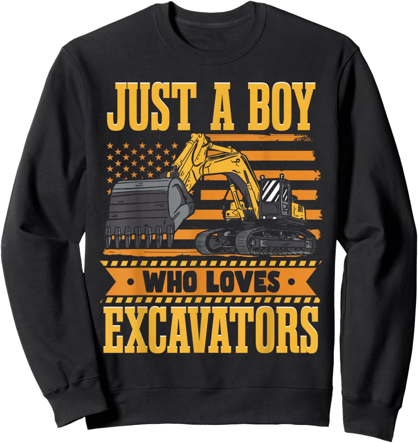 Just A Boy Who Loves Excavators Sweatshirt - Sweatshirt | Black