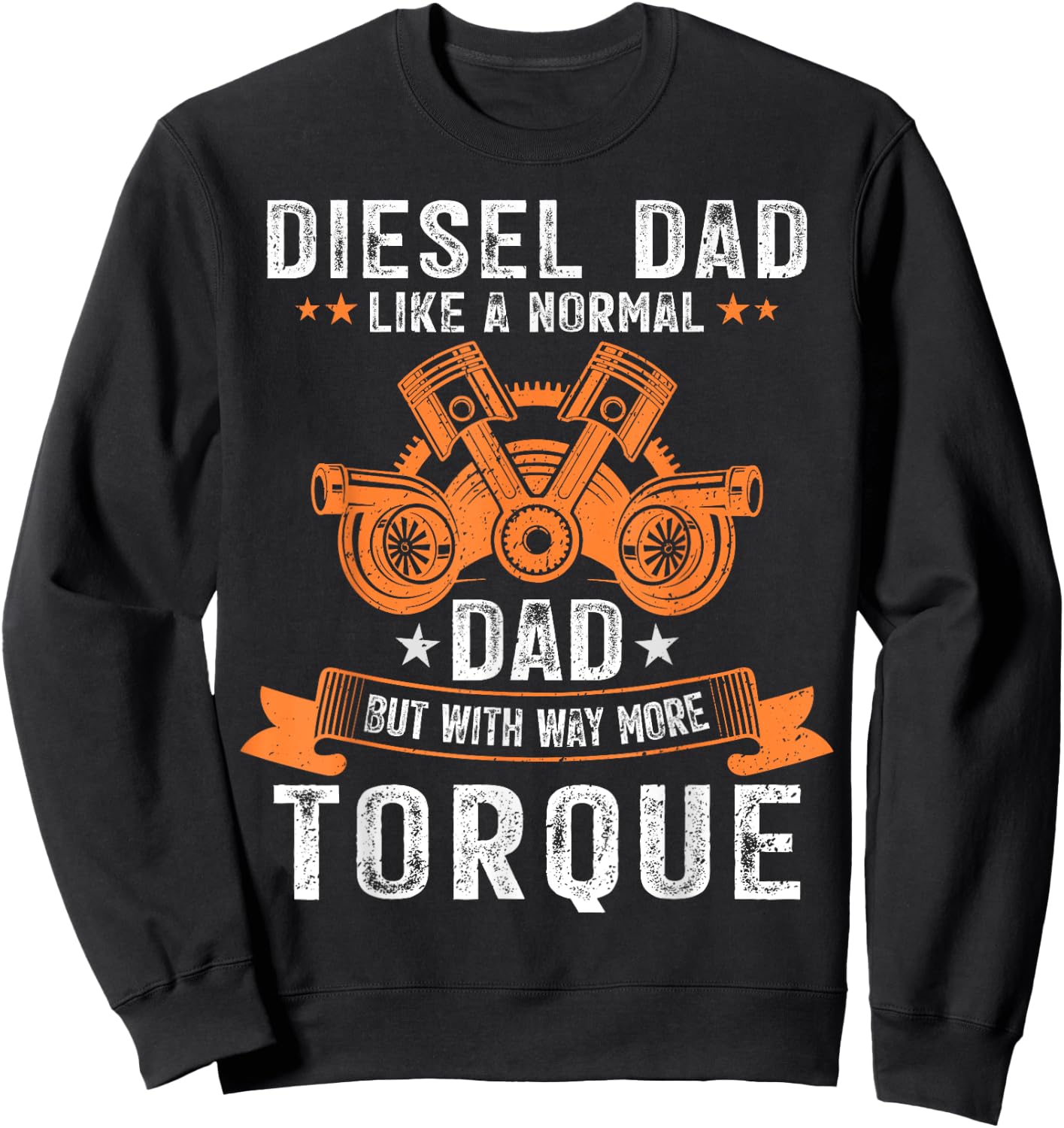 Diesel Mechanic Dad Automobile Fathers Day Funny Gift Sweatshirt - Sweatshirt | Black