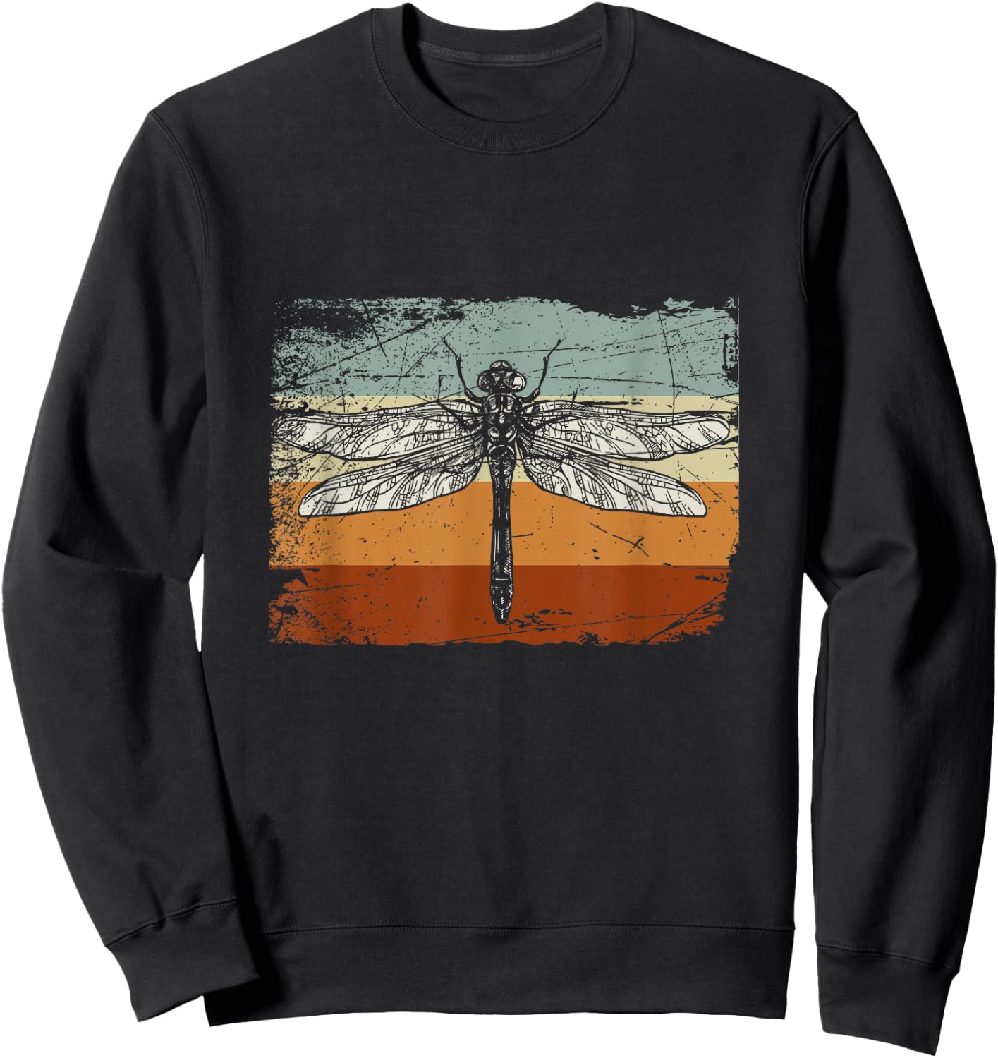 Retro Insect Dragonfly Sweatshirt - Sweatshirt | Black